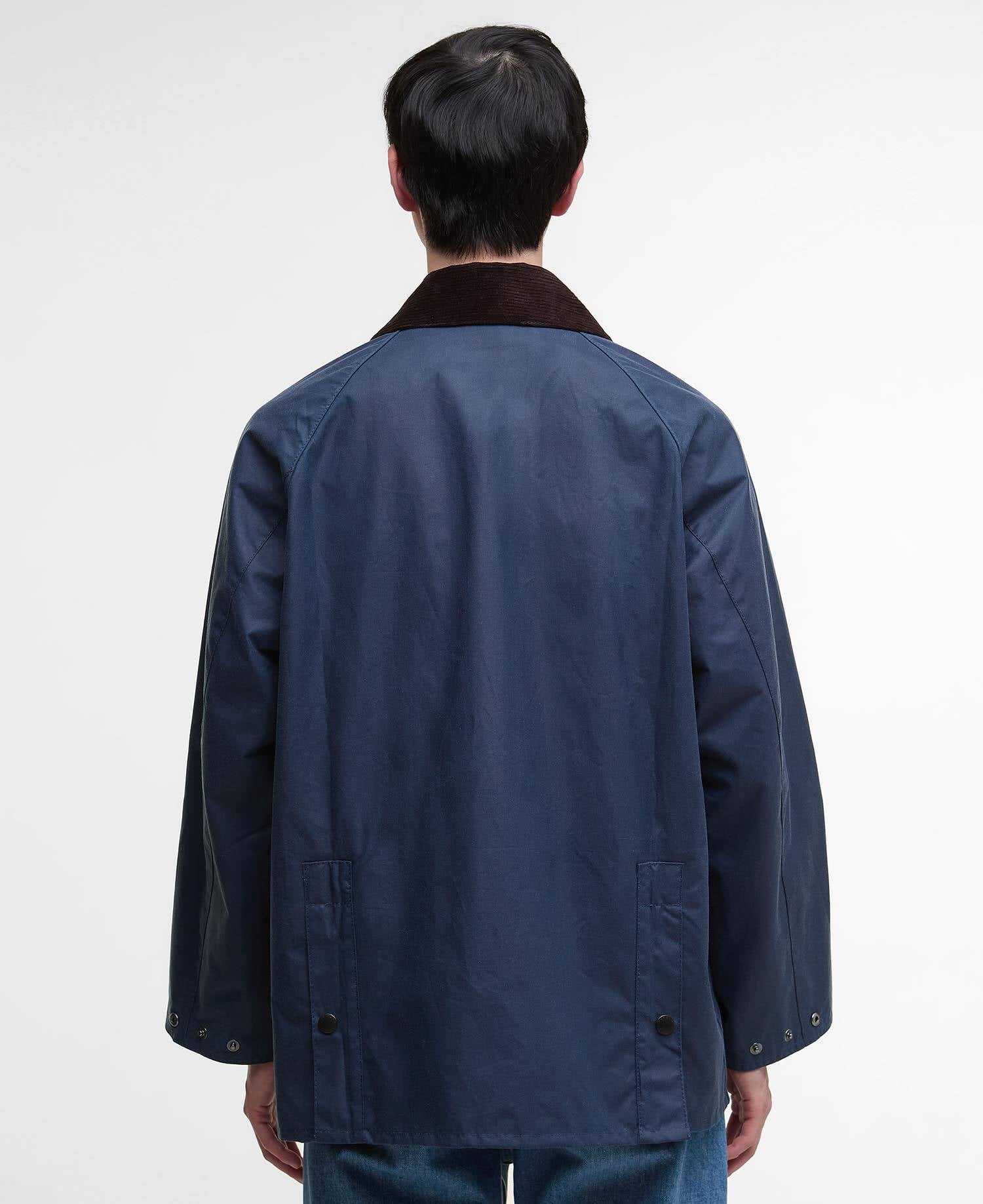 Oversized Bedale Waxed Jacket Washed Cobalt image number 2