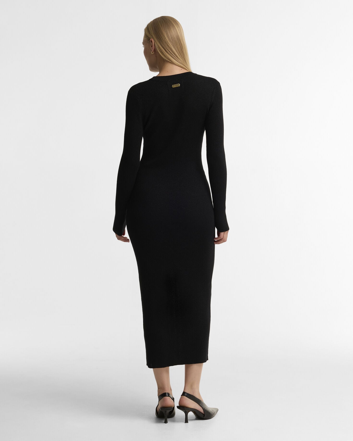 Molina Knitted Midi Dress Black