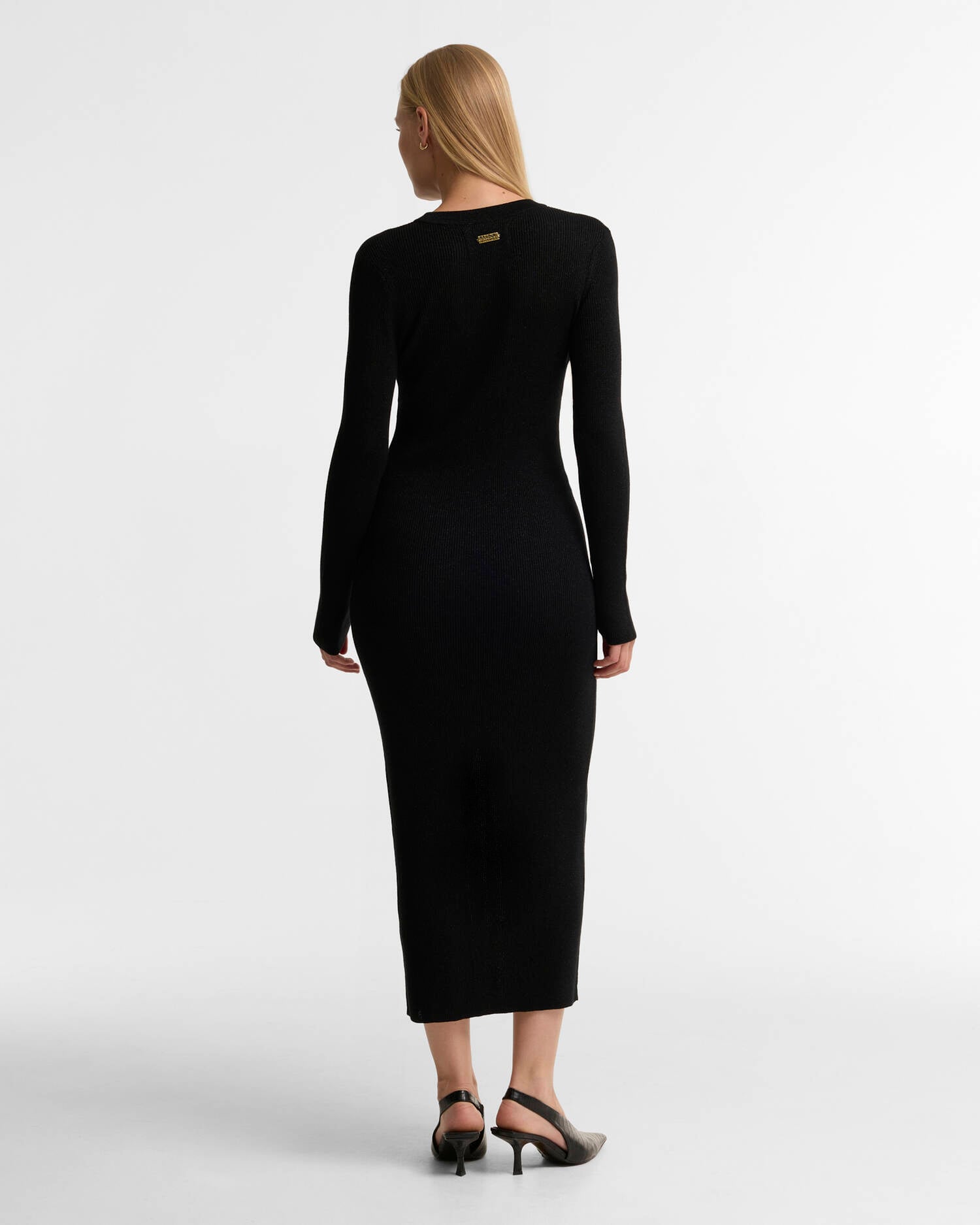 Molina Knitted Midi Dress Black image number 2