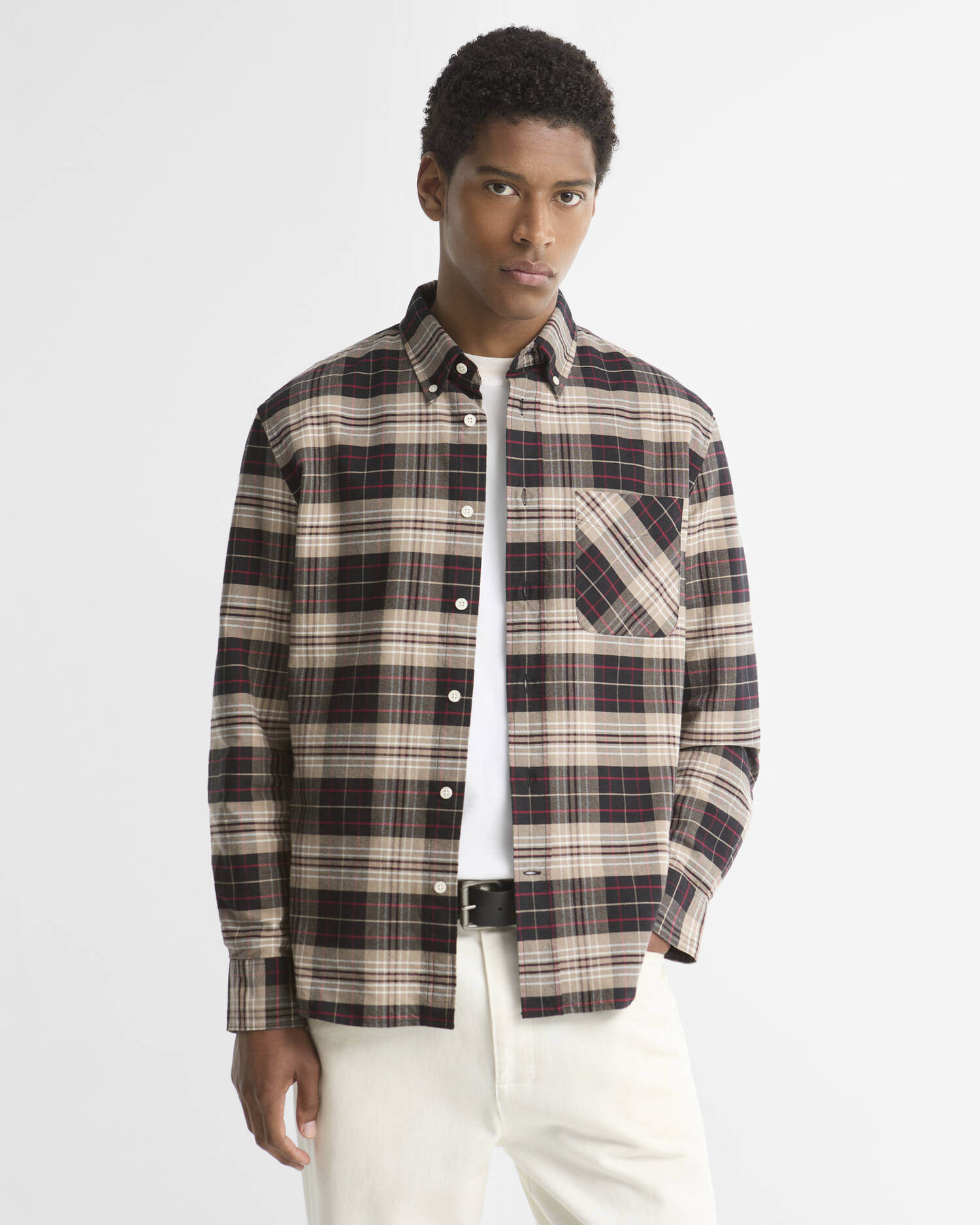 Barbour Hemd Annan Authentic Fit Stone image number 0
