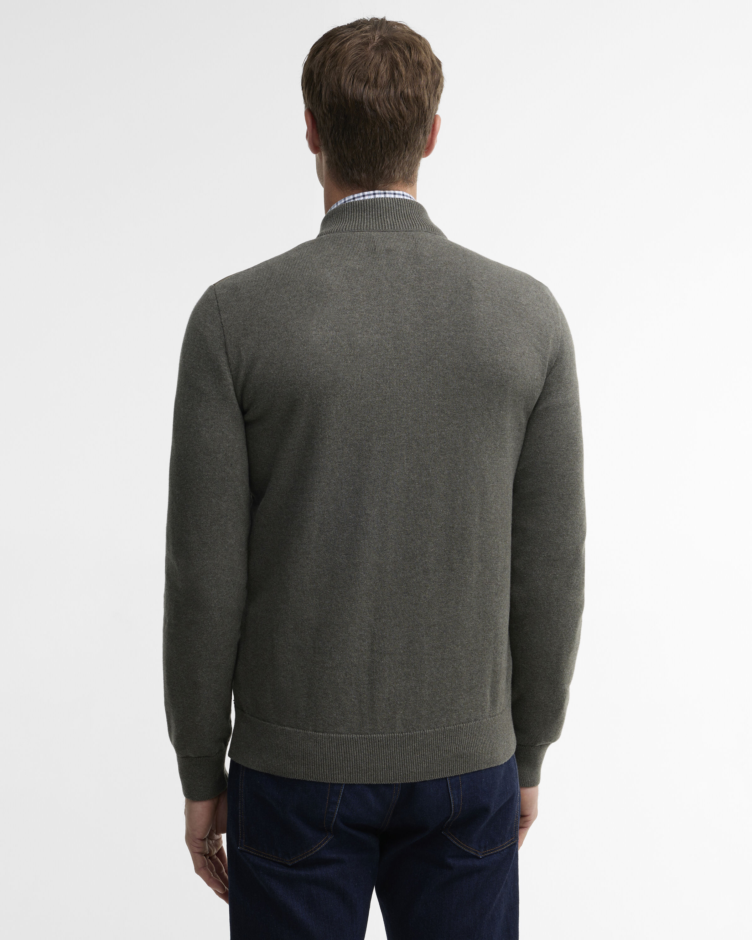 Essential Carn Quilted Jumper Olive