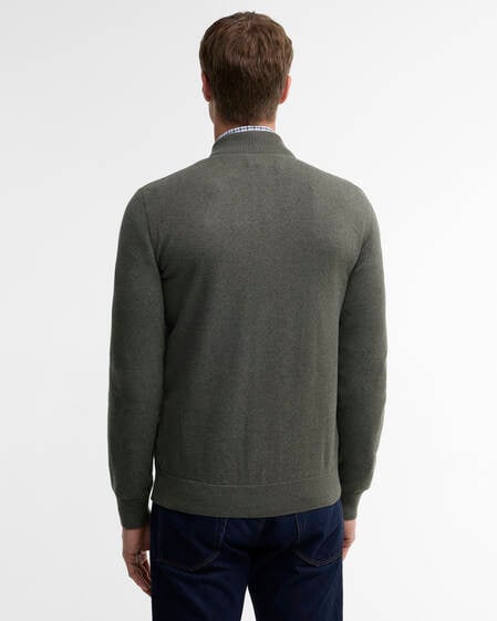Essential Carn Quilted Jumper Olive