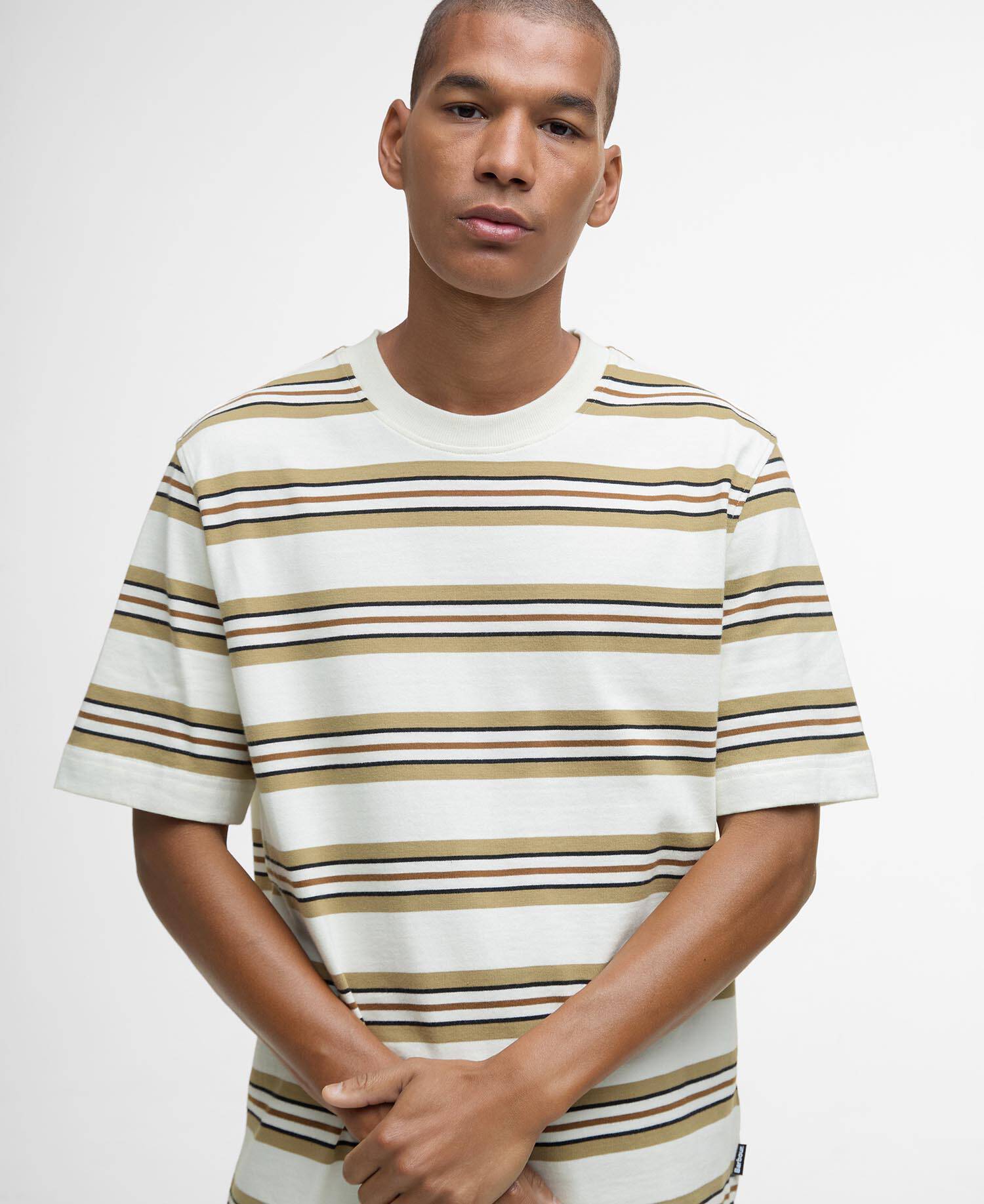T-Shirt Sandwick Striped Relaxed Whisper White image number 3