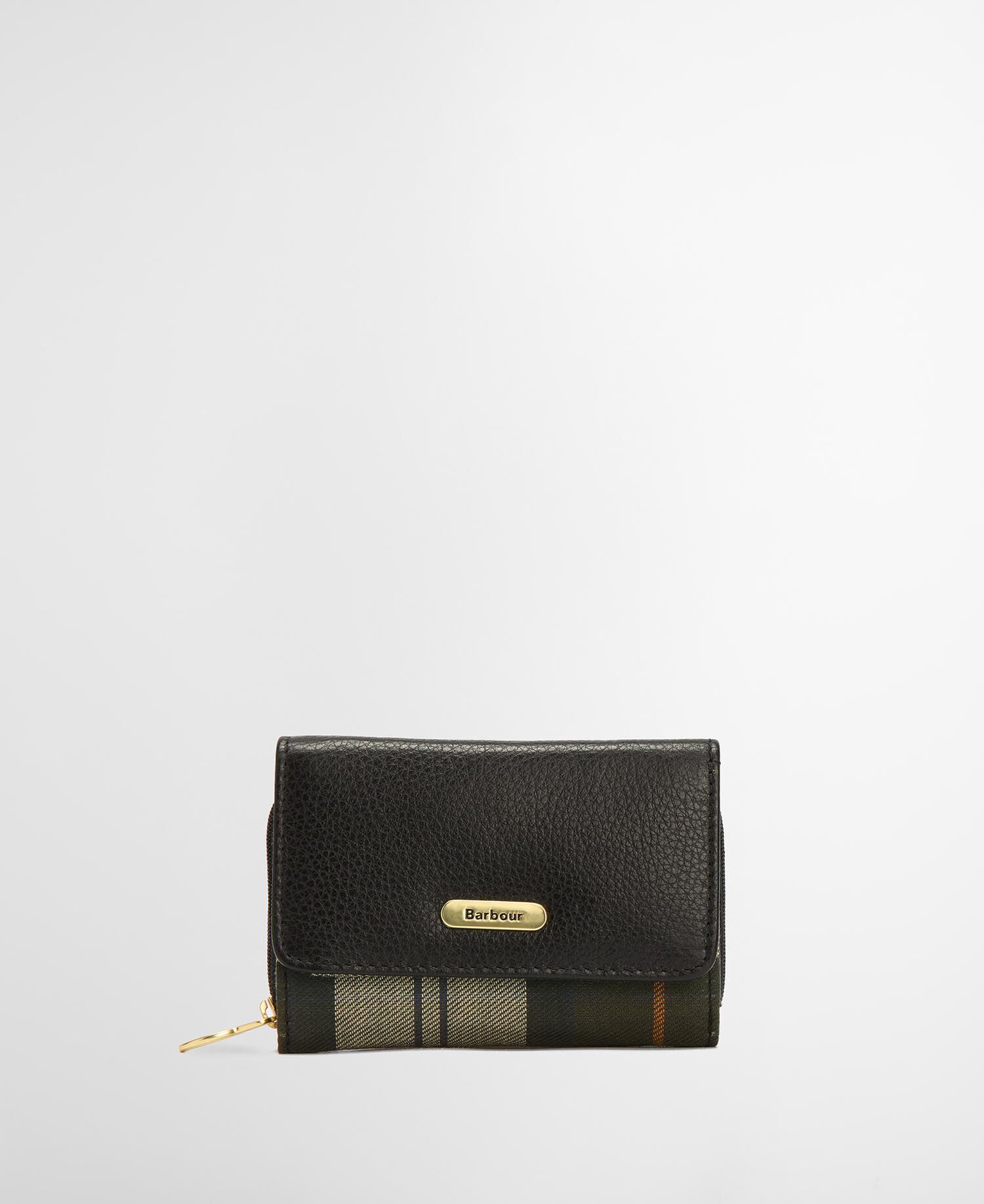 Rosa Leather French Purse Black/Ancient