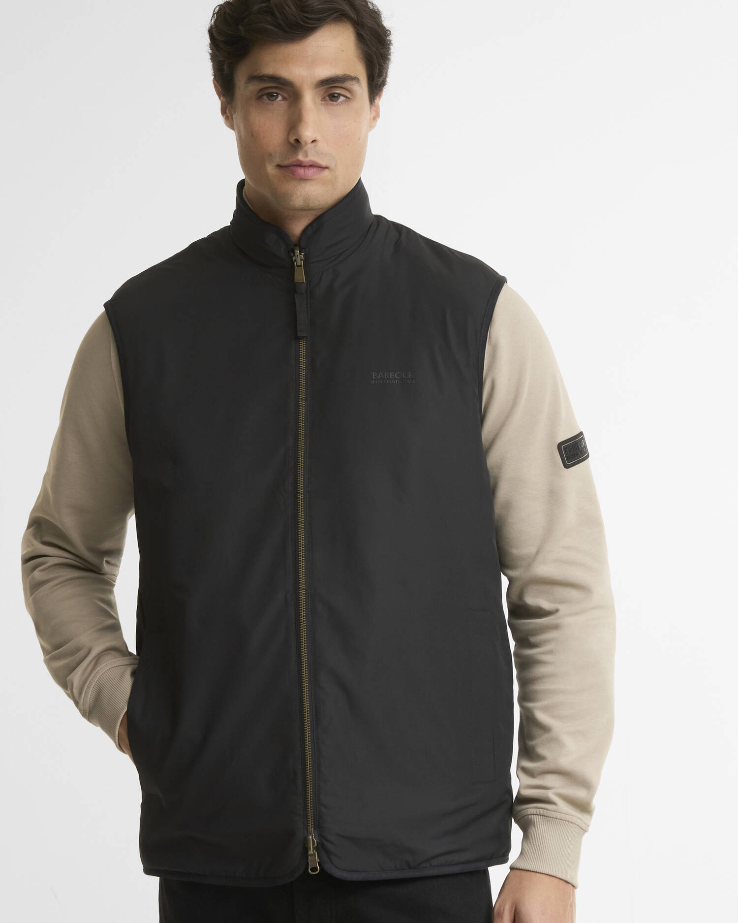 Gilet reversibile in pile Dark Black image number 5