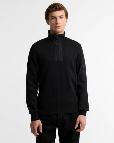Inline Half-Zip Jumper Black