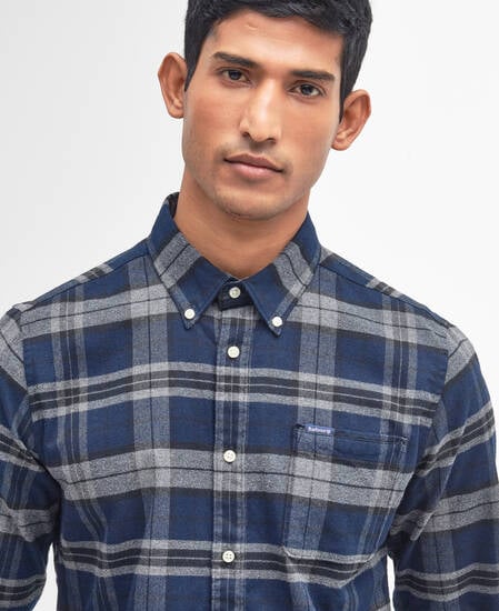 Betsom Tailored Long-Sleeved Shirt Grey Marl