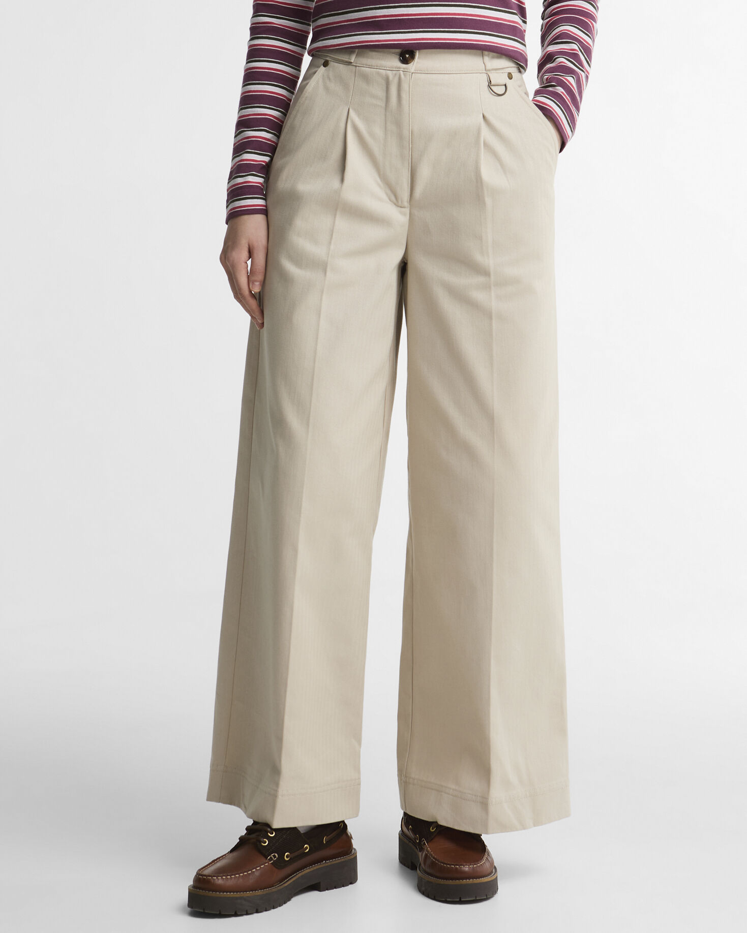 Barbour Hose Annette Wide-Leg Mist