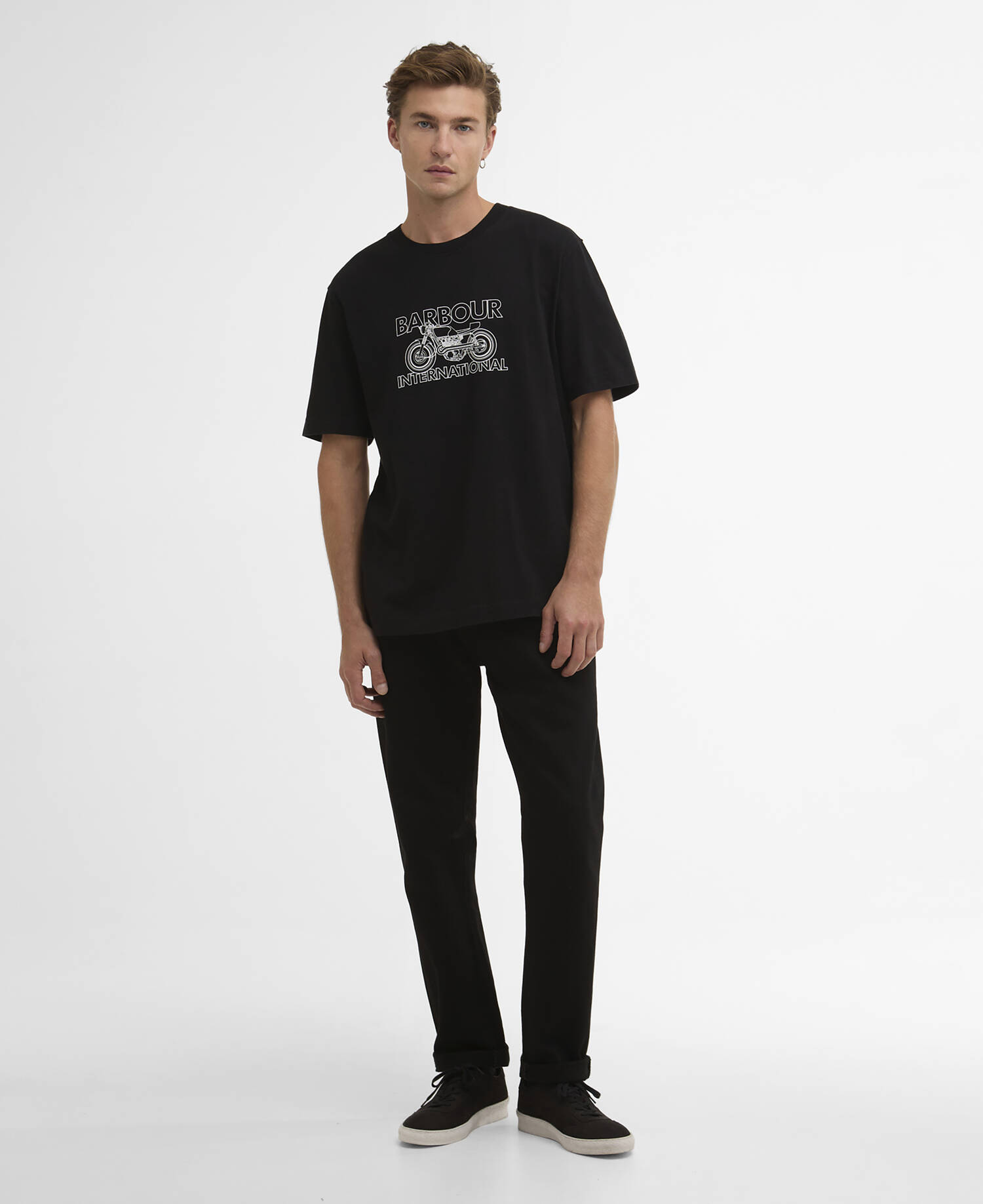 T-Shirt Cowl Motorbike Graphic Black image number 1