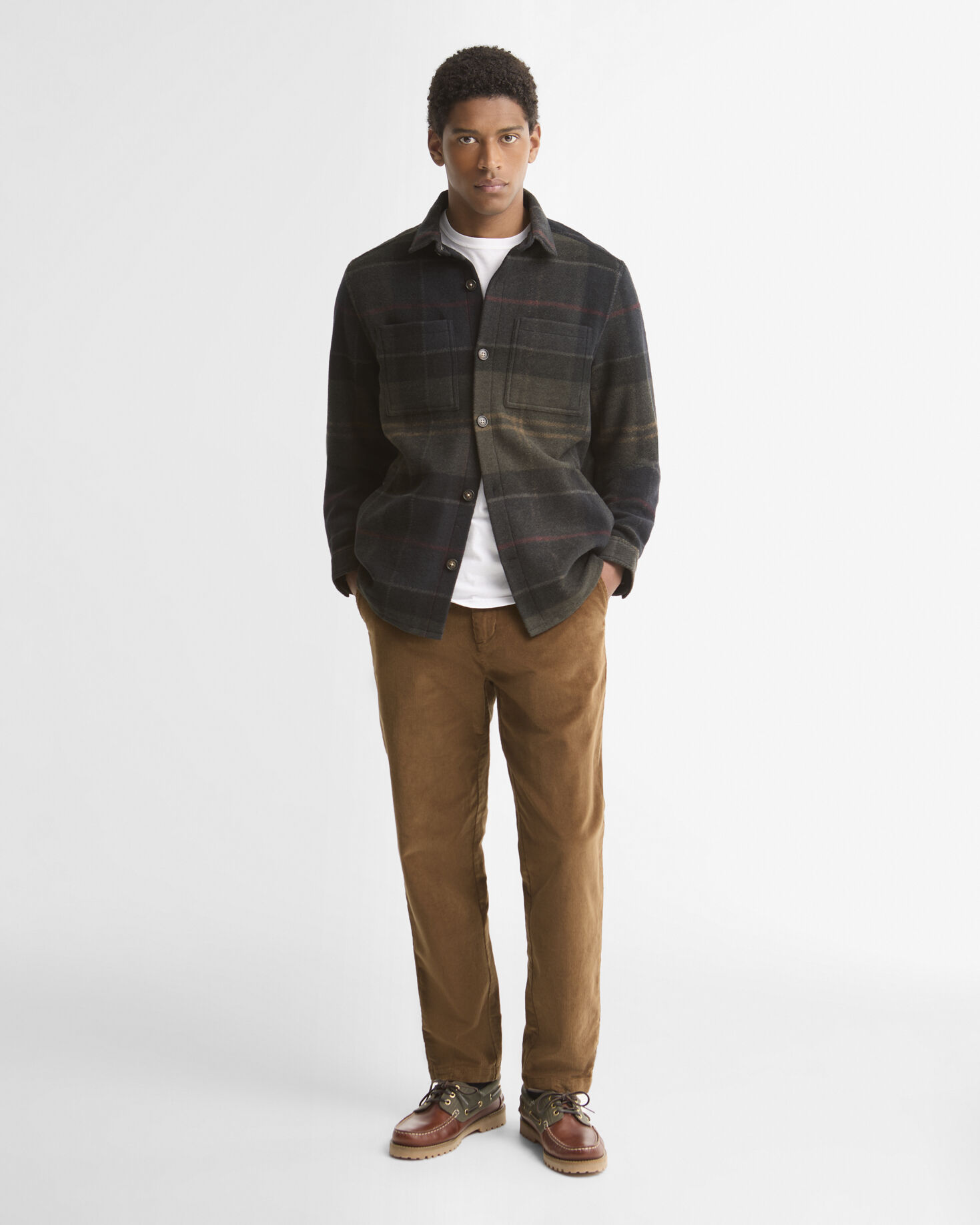 Overshirt Woodlane spazzolata con motivo a quadri Shadow Classic Tartan