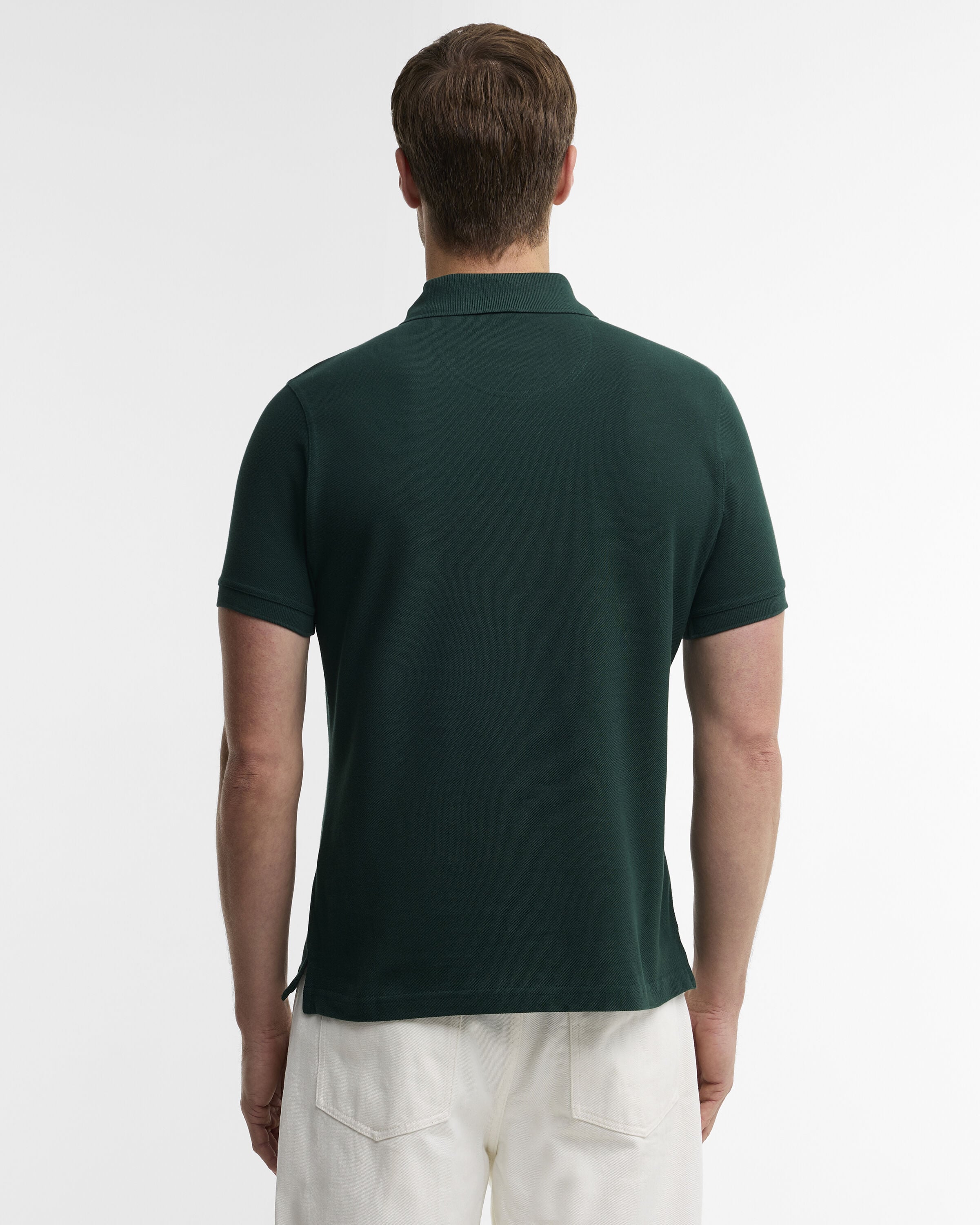 Tartan Pique Polo Shirt Seaweed