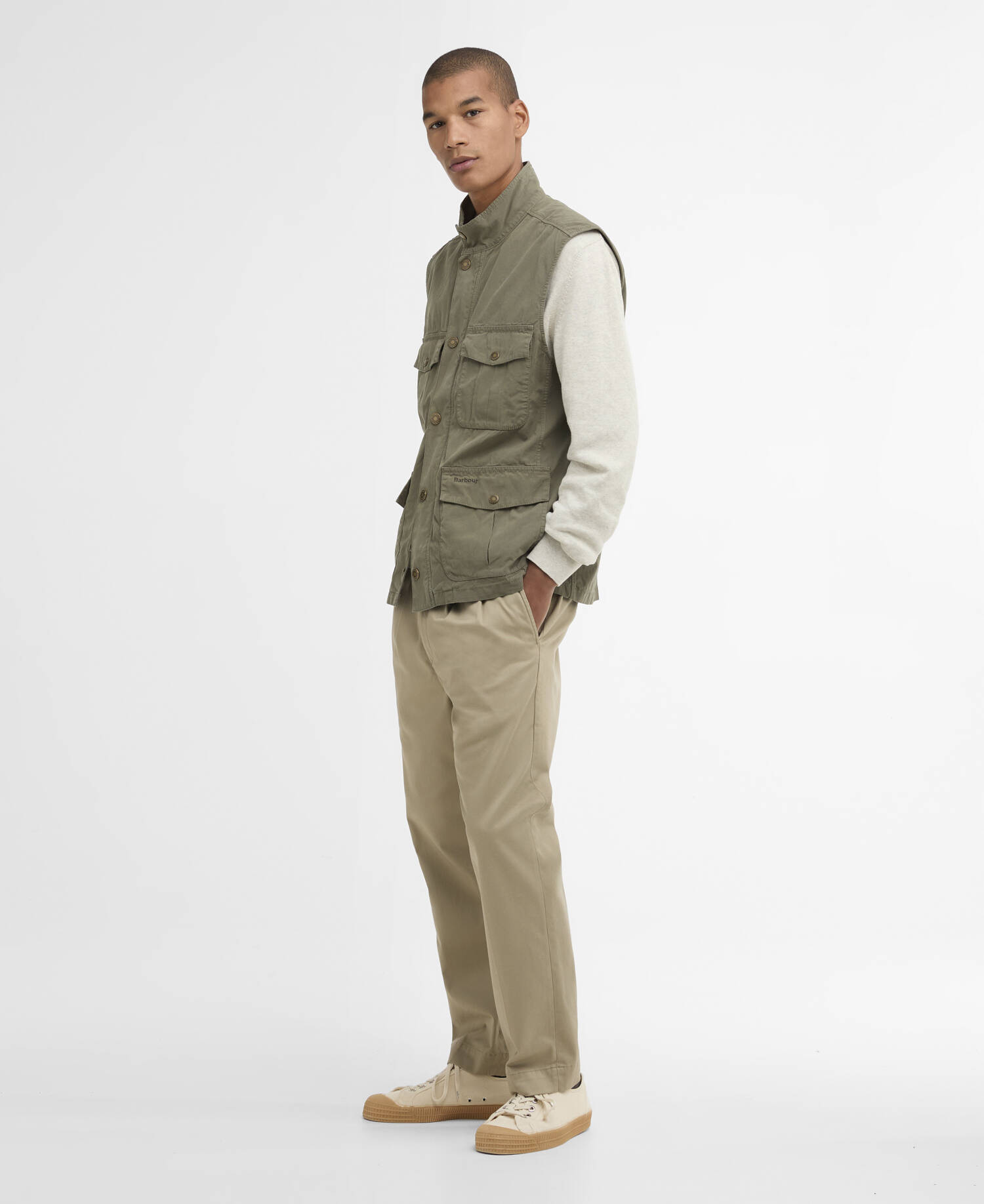 Gilet casual Corbridge Dusty Olive image number 1