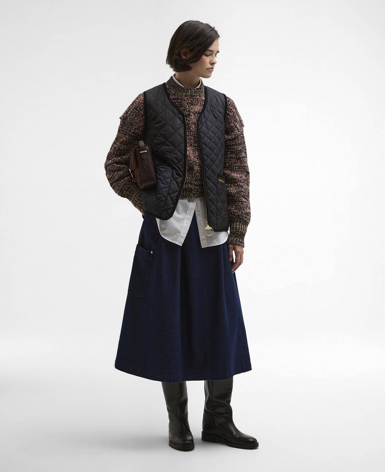 Weste Heslerton Dark Navy/Black/Dress Tartan image number 1