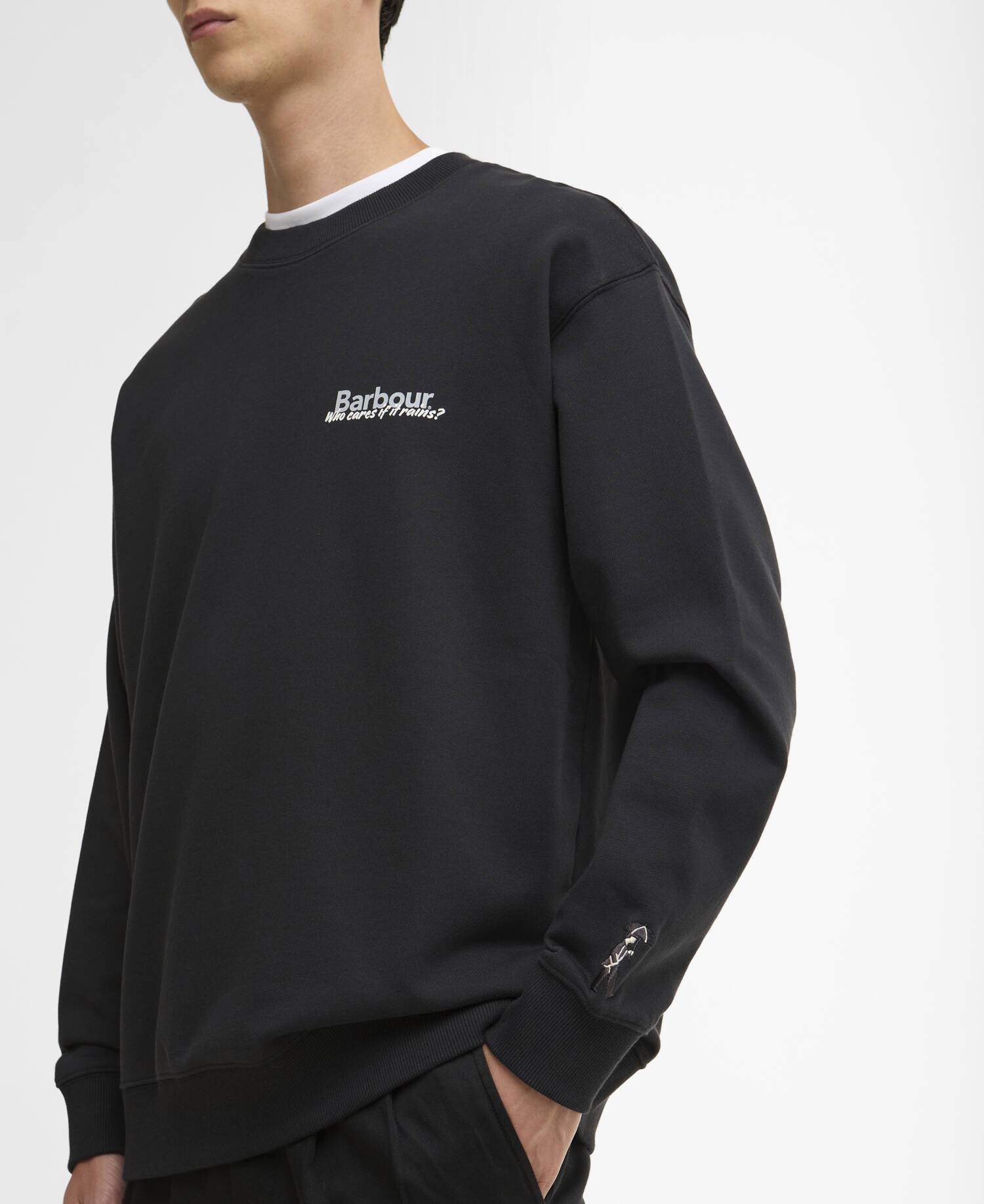 Water Resistant Oversized Sweatshirt Black image number 3