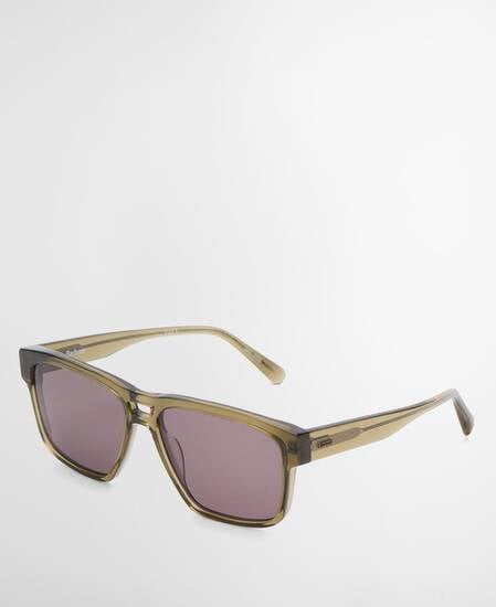 Dom Square Sunglasses Olive Crystal