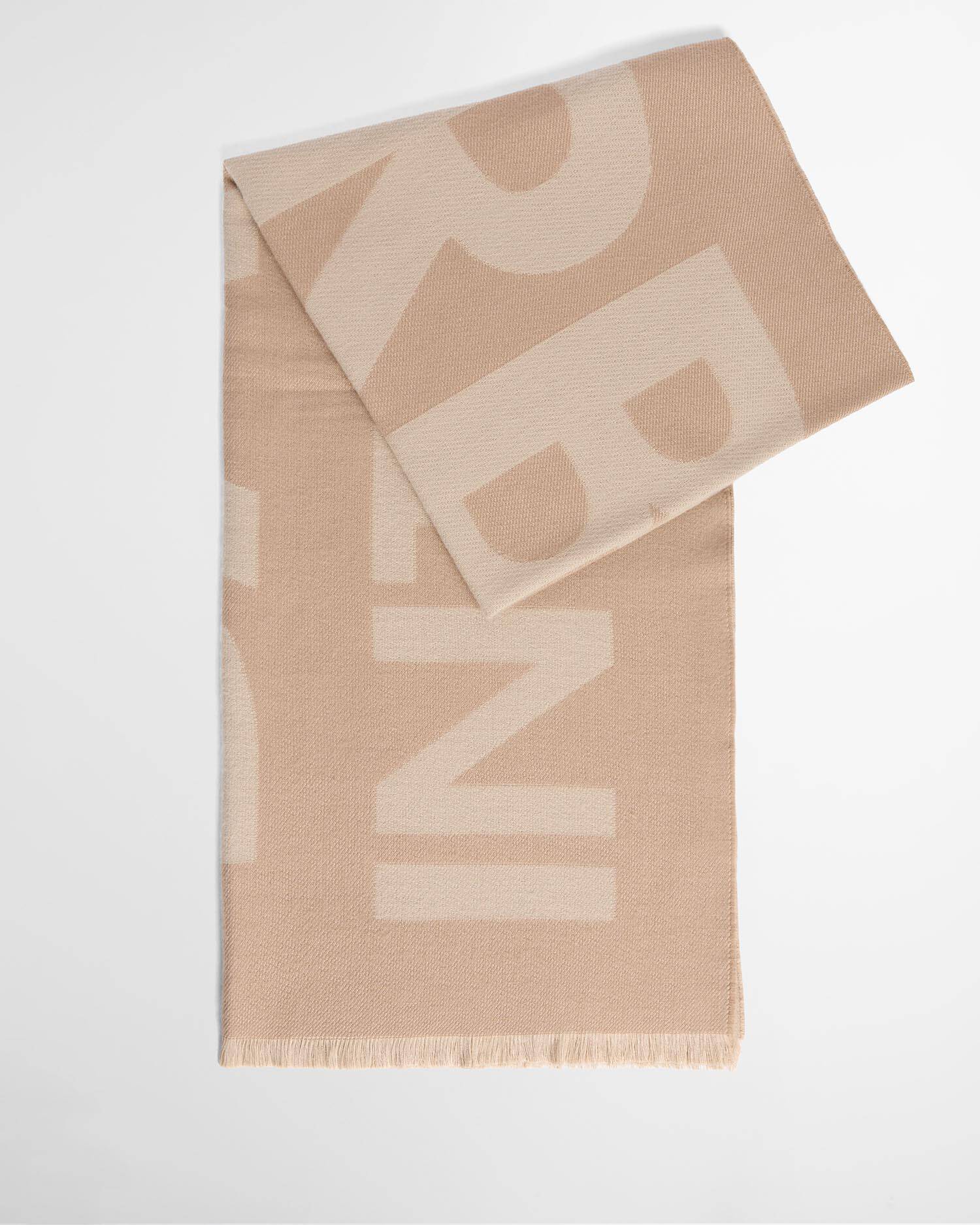 Milla Logo Wrap Scarf Camel image number 0