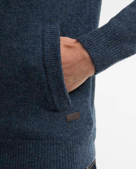 Essential Elbow-Patch Cardigan Dark Indigo