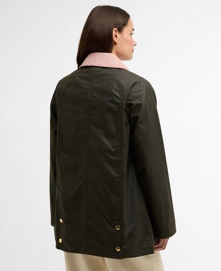 Modern Beadnell Waxed Jacket Archive Olive/Ancient/Gardenia