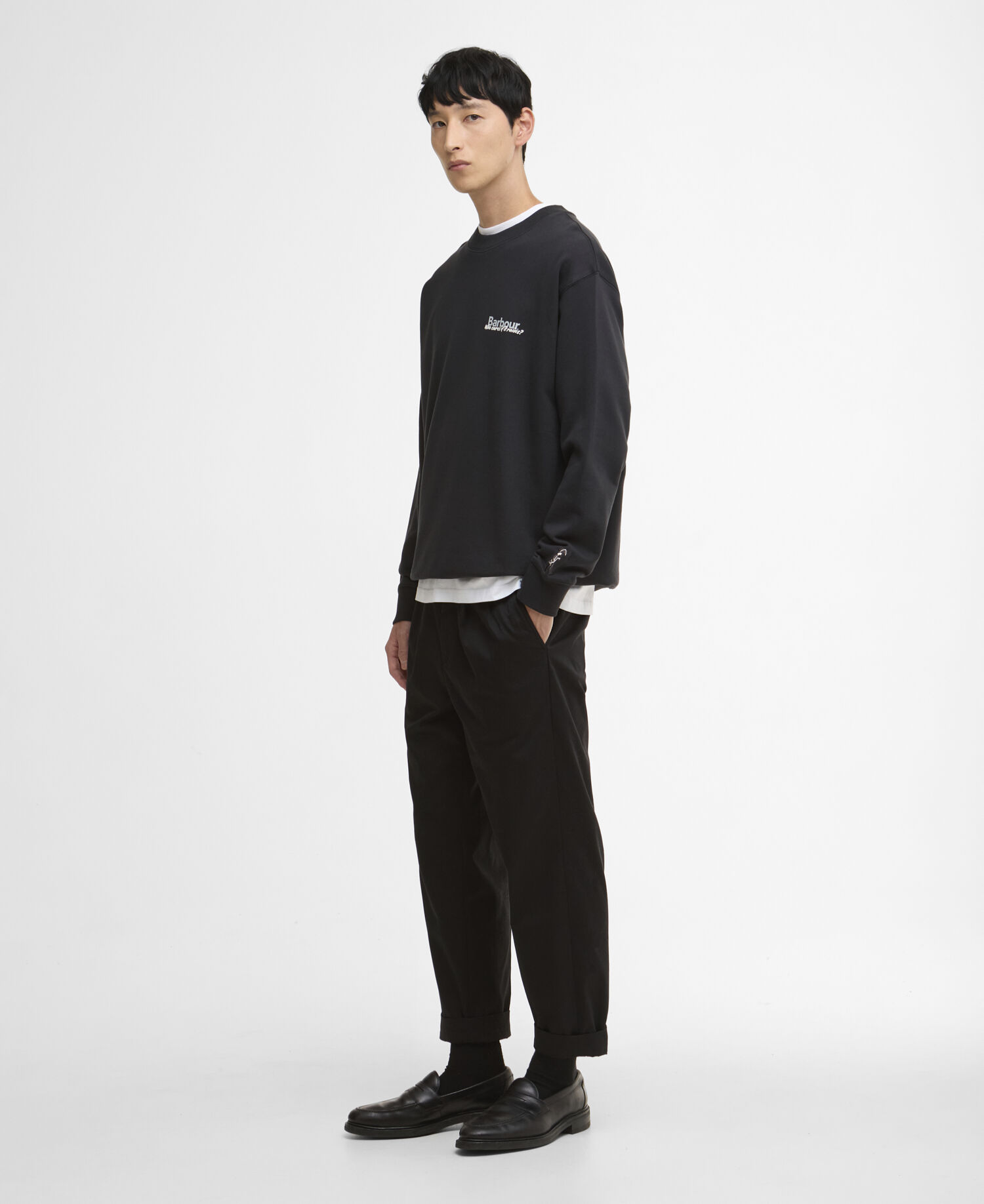 Water Resistant Oversized Sweatshirt Black