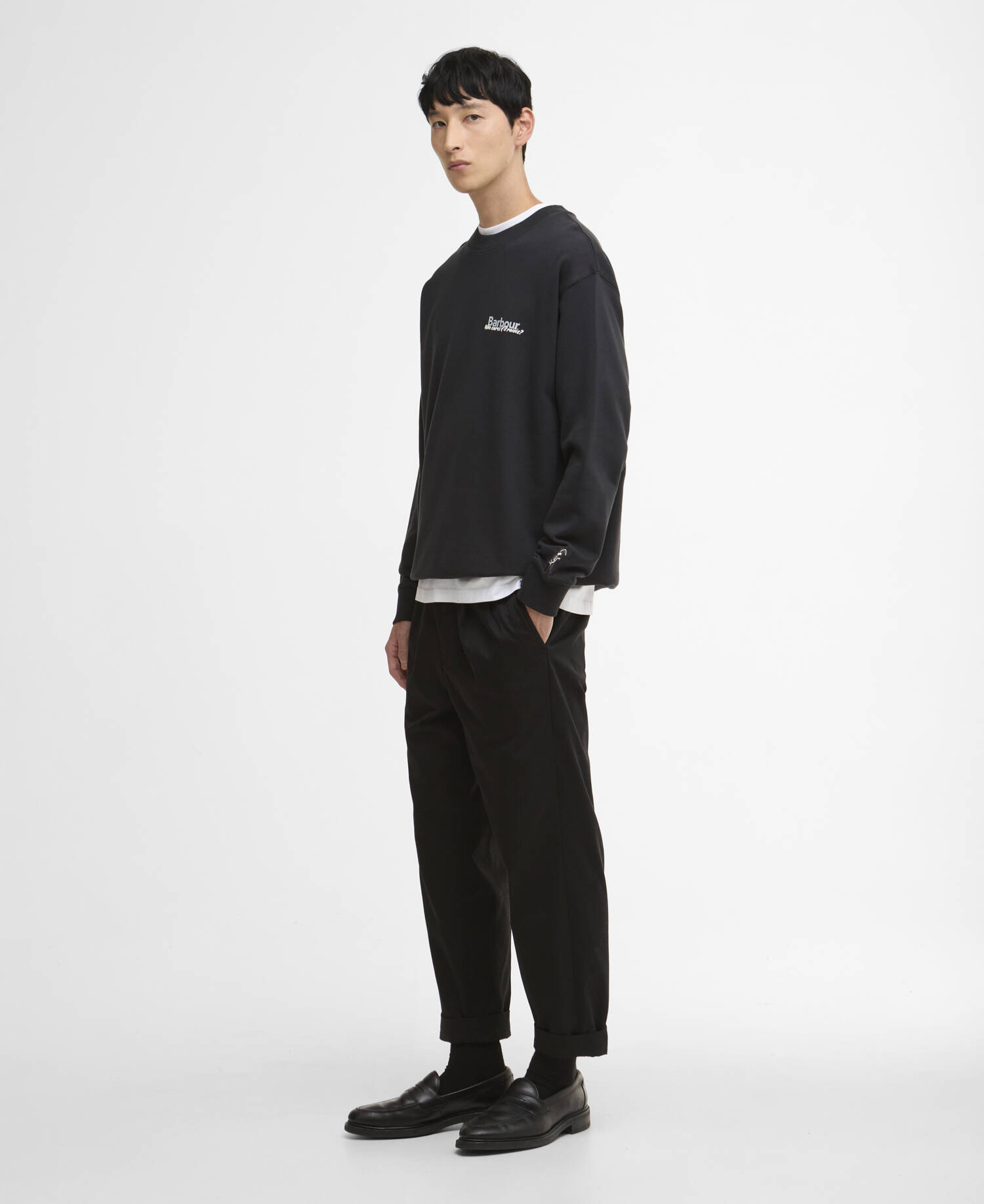Water Resistant Oversized Sweatshirt Black image number 1