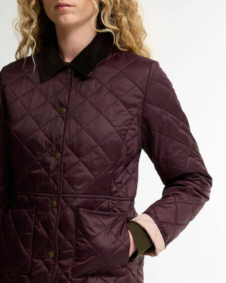 Deveron Quilted Jacket Fig/Pale Pink