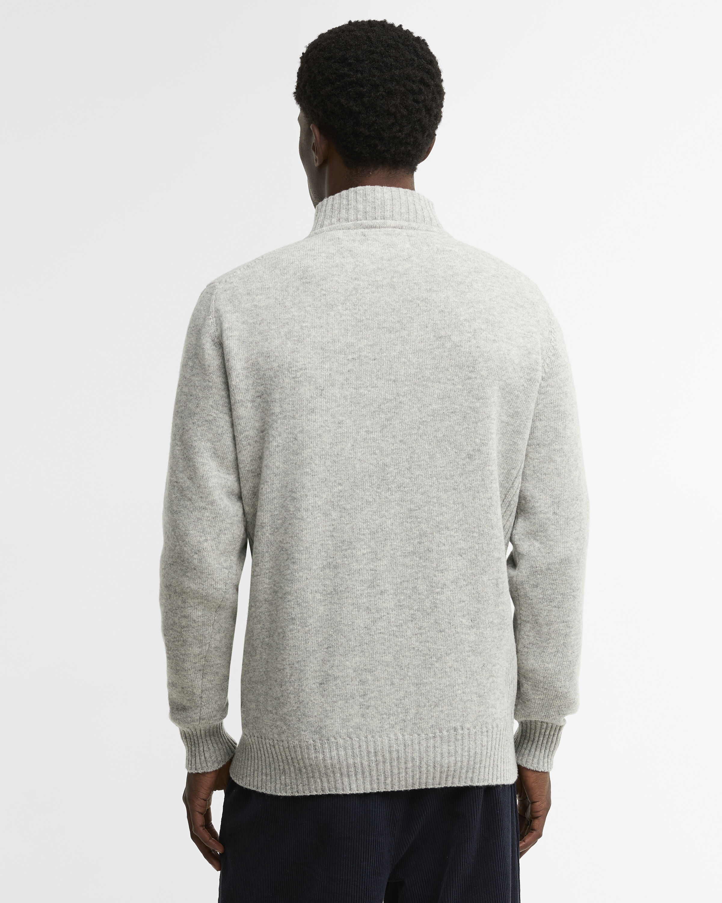 Maglione con mezza zip in lana d'agnello Essential