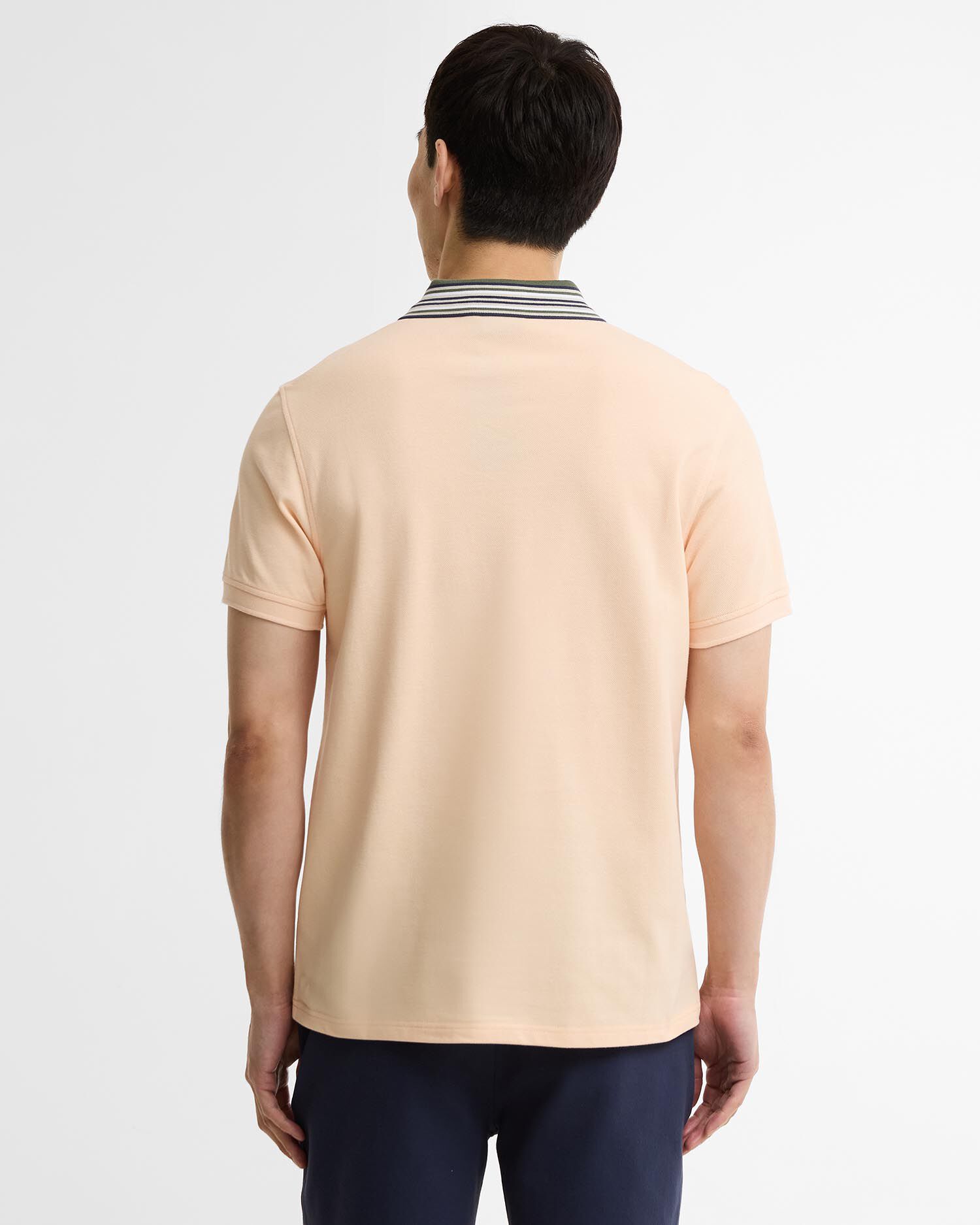 Poloshirt Neville Tipped Bleached Apricot