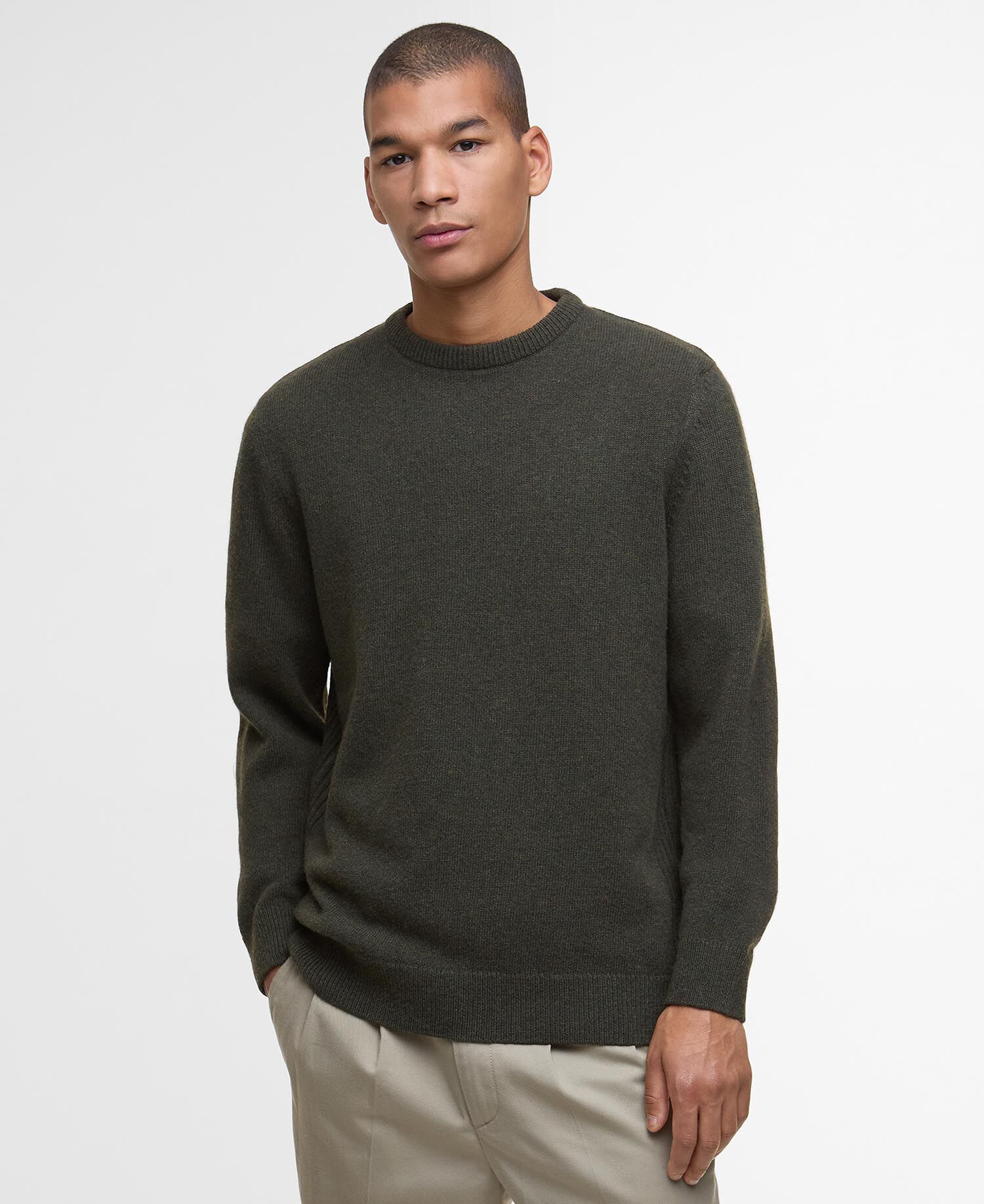 Holden Crew Neck Jumper Olive Marl