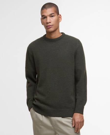 Holden Crew Neck Jumper Olive Marl