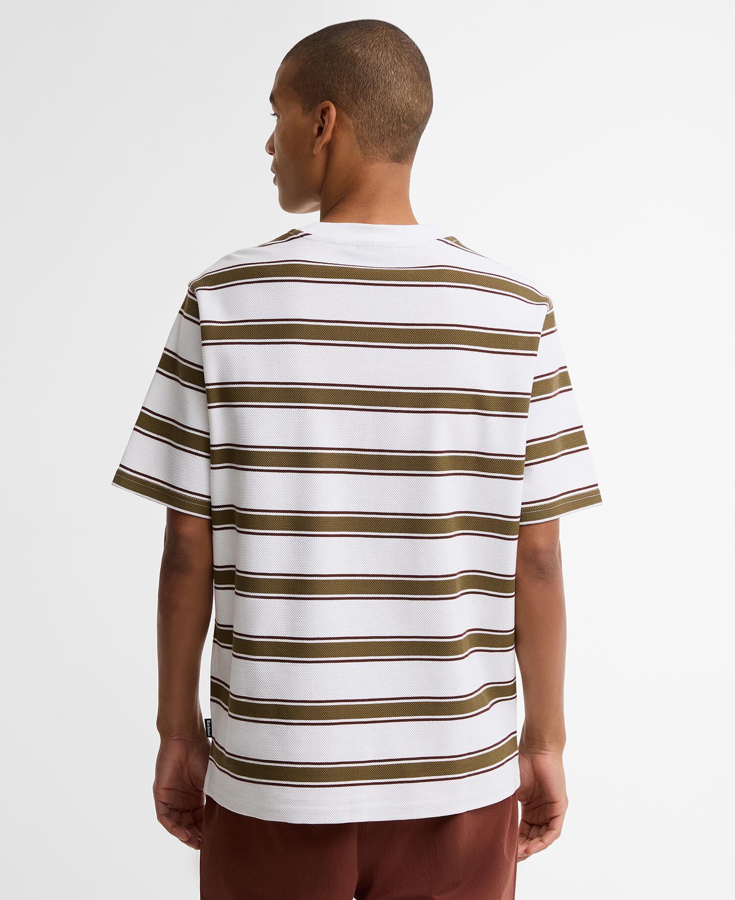 Browtop Striped Relaxed T-Shirt White