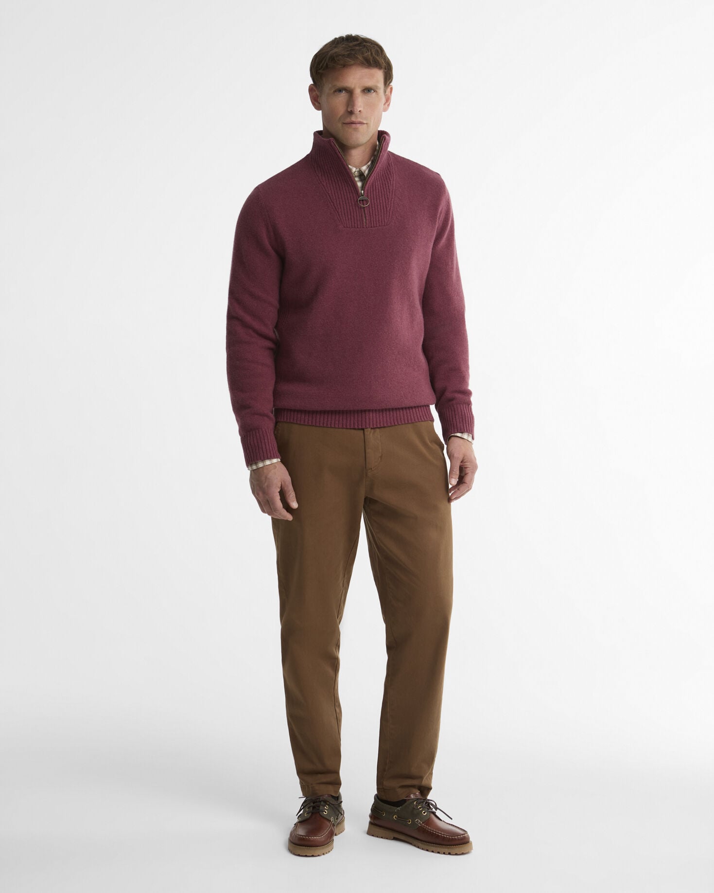 Nelson Essential Quarter-Zip Jumper Mauve