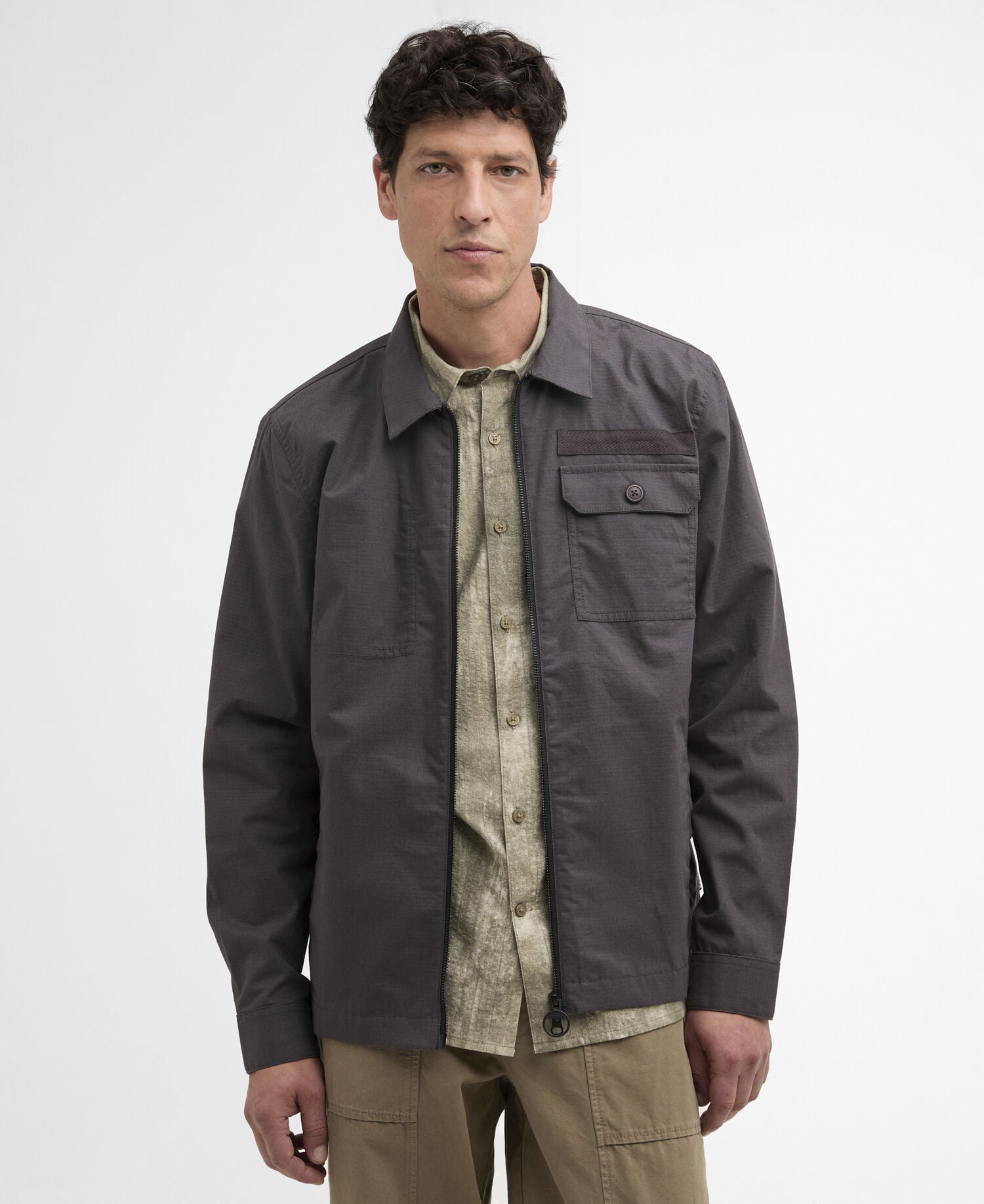 Crail Wax Ripstop Overshirt Asphalt