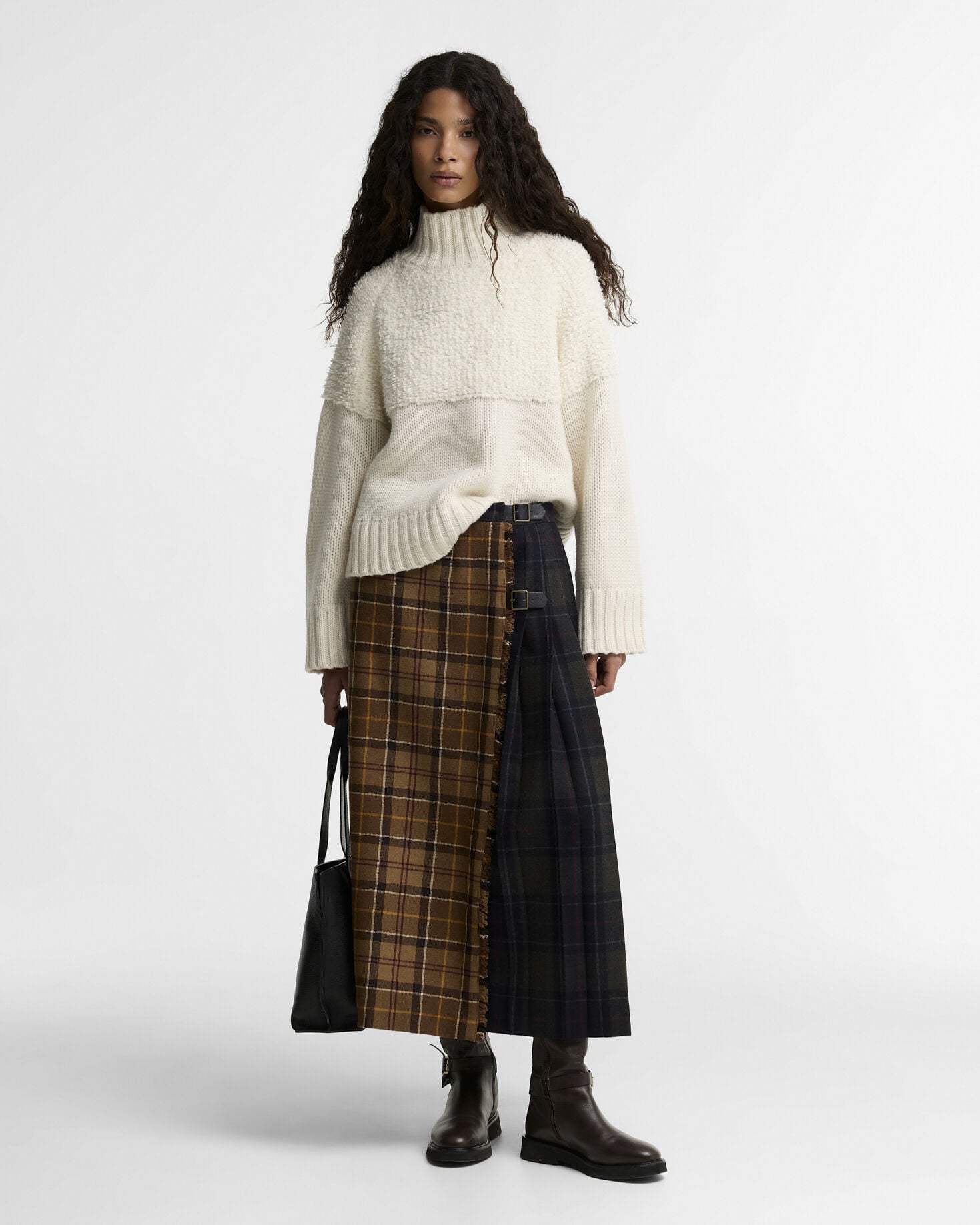 Hazelwood Tartan Midi Skirt Multi