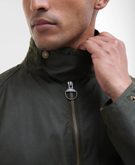 Bedale Short Waxed Jacket Fern