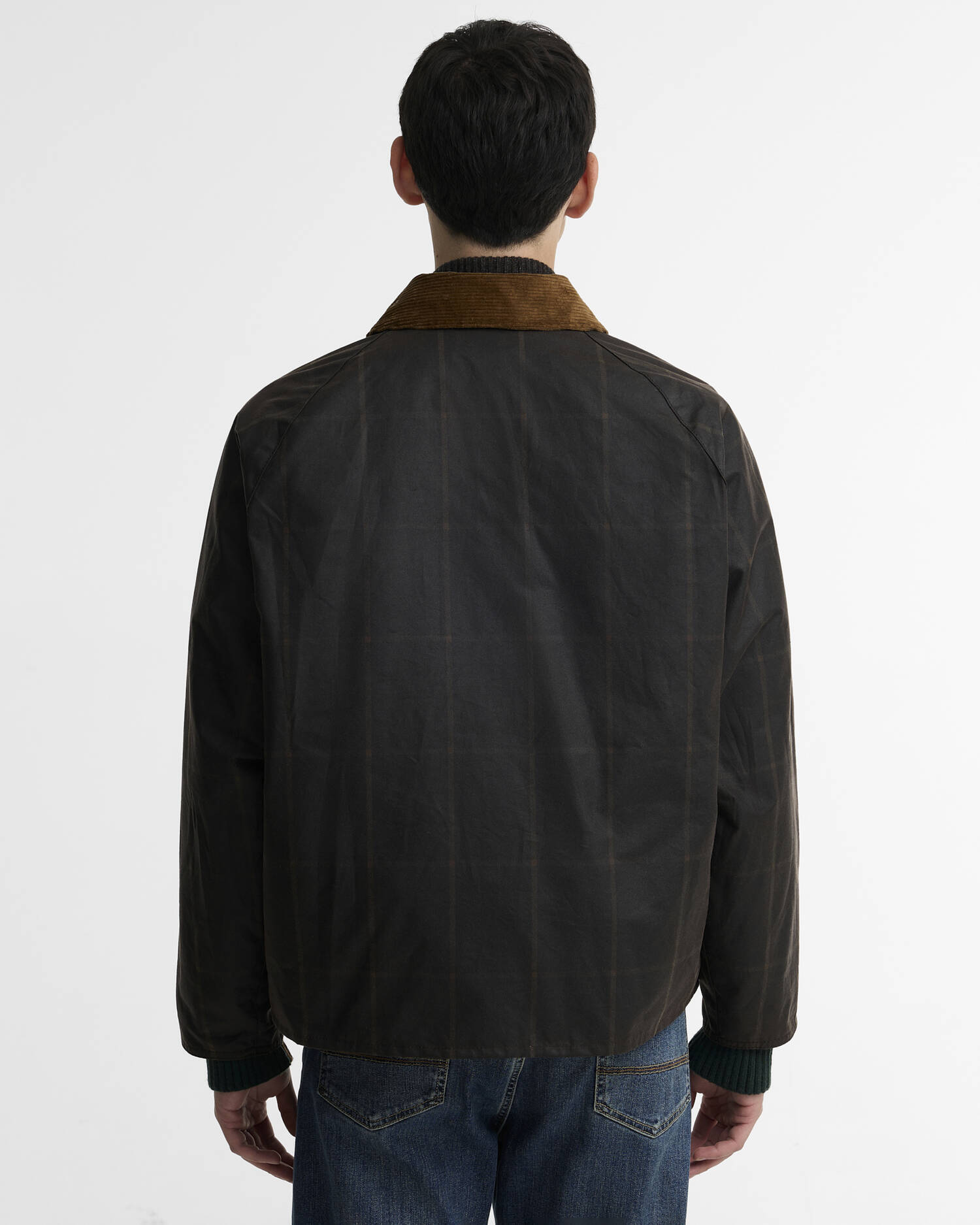 Paul Smith Loves Barbour Transport Windowpane Waxed Jacket Rustic/Bark image number 2
