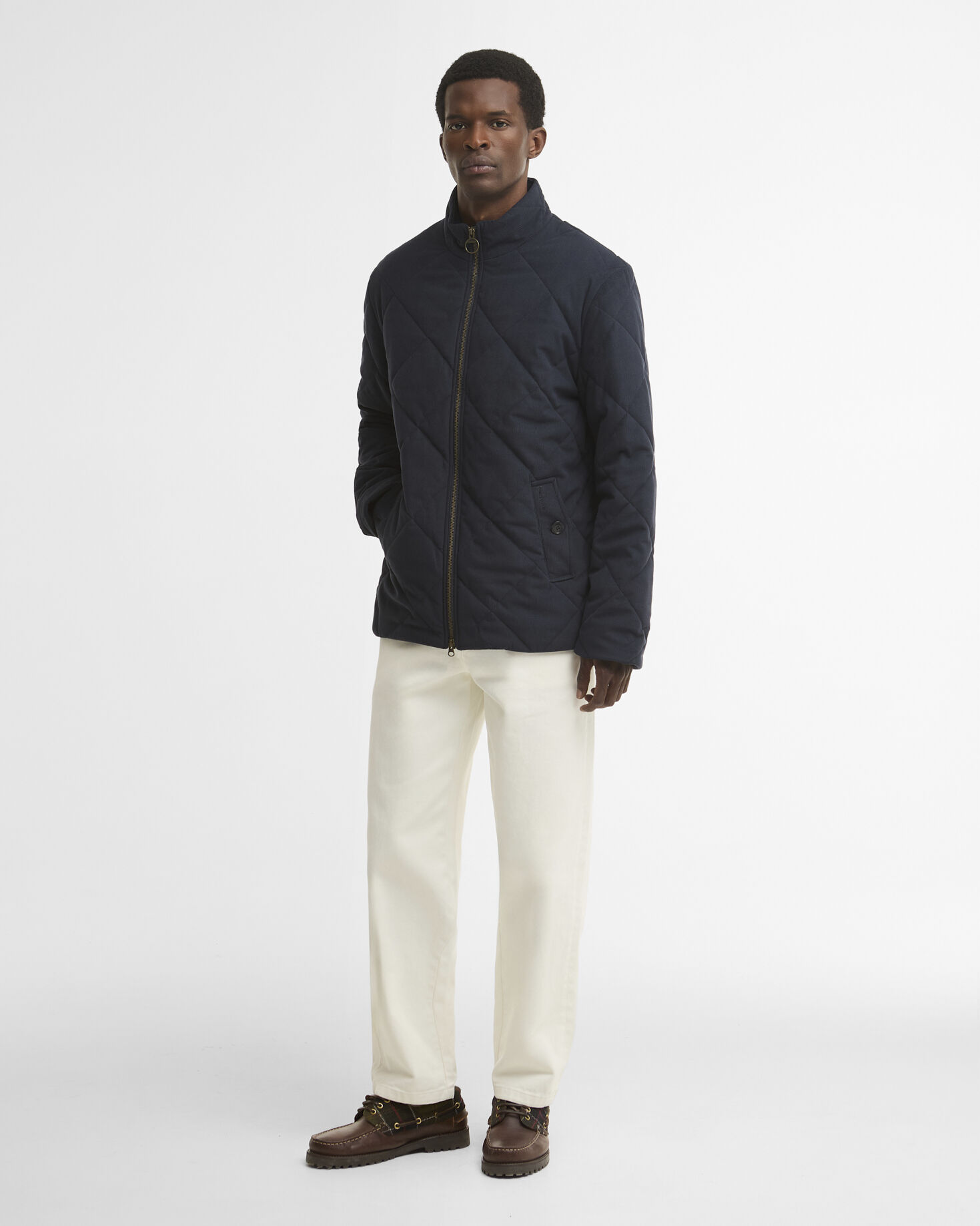 Corden Quilted Jacket Dark Navy