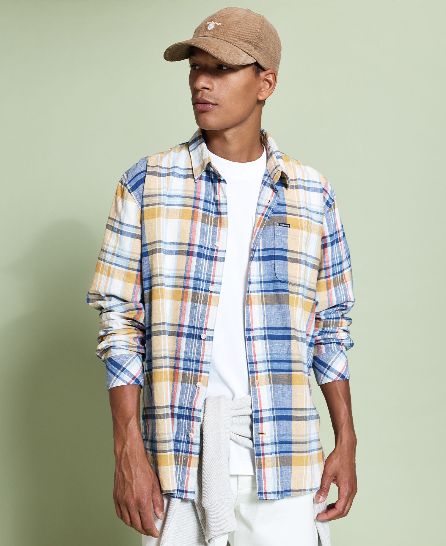 Holwick Checked Long-Sleeved Relaxed Shirt Blue