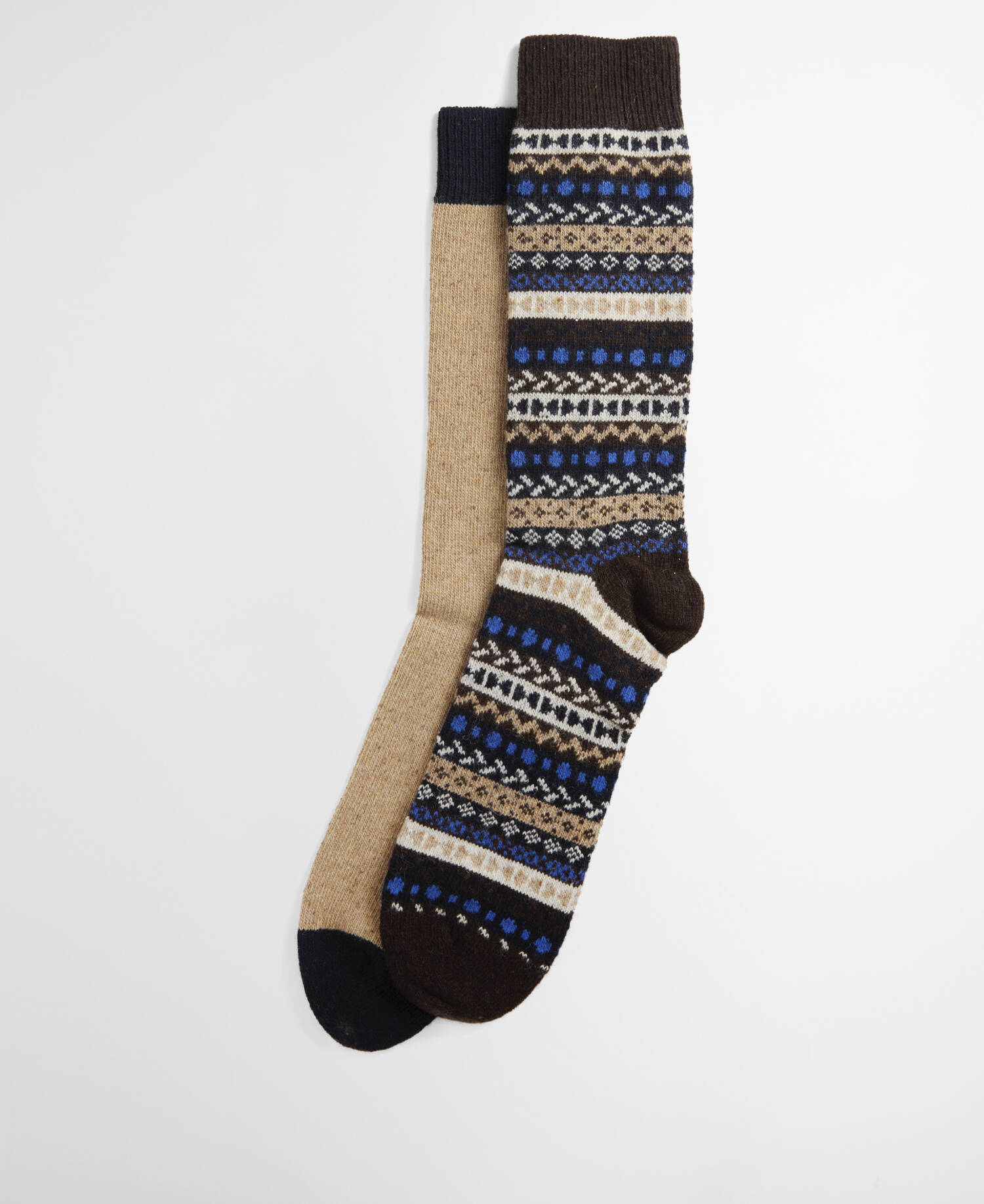 Fair Isle Socks (Set of 2) Birchwood image number 0