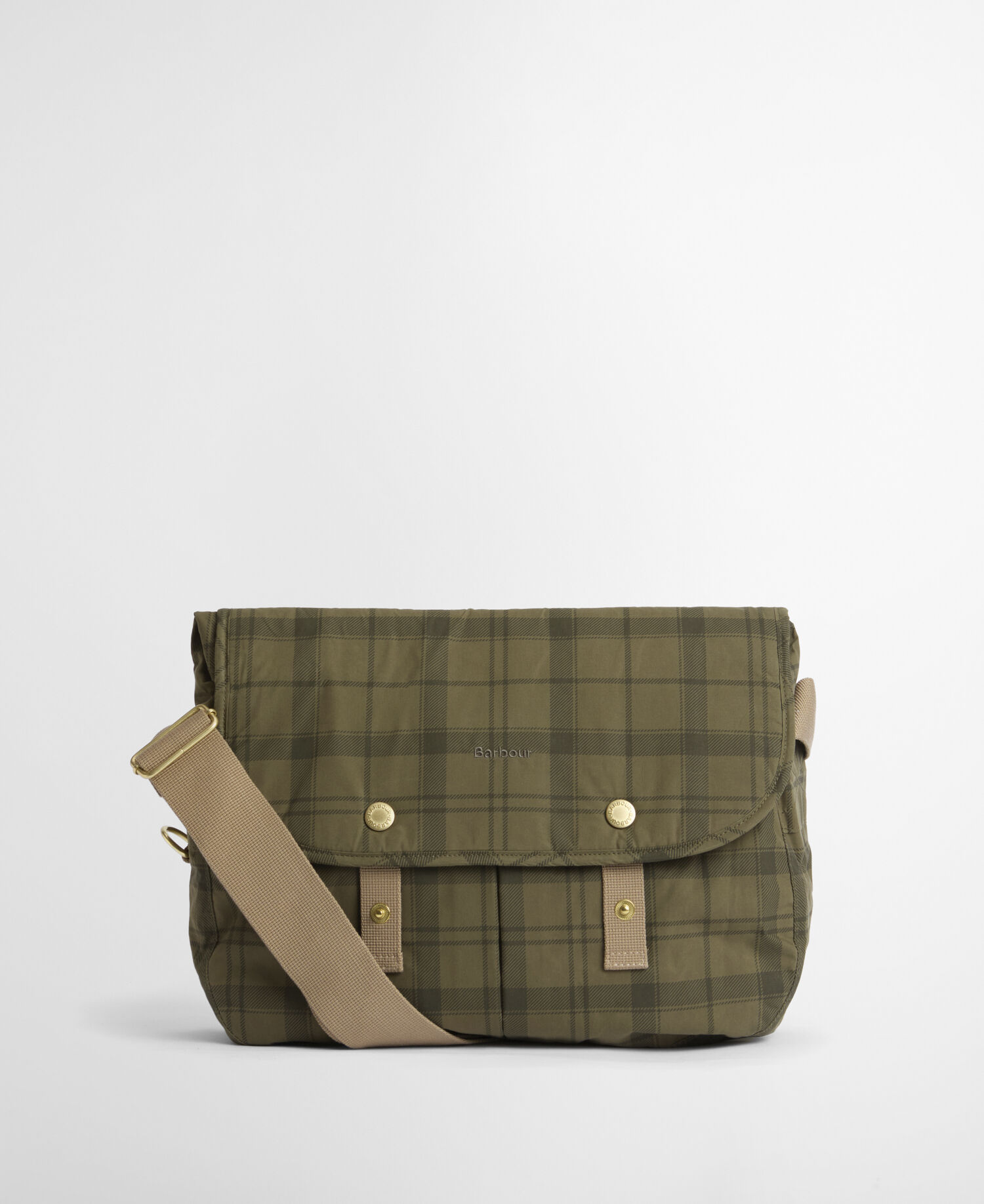 Transport Riever Crossbody Bag Dusky Green Tartan