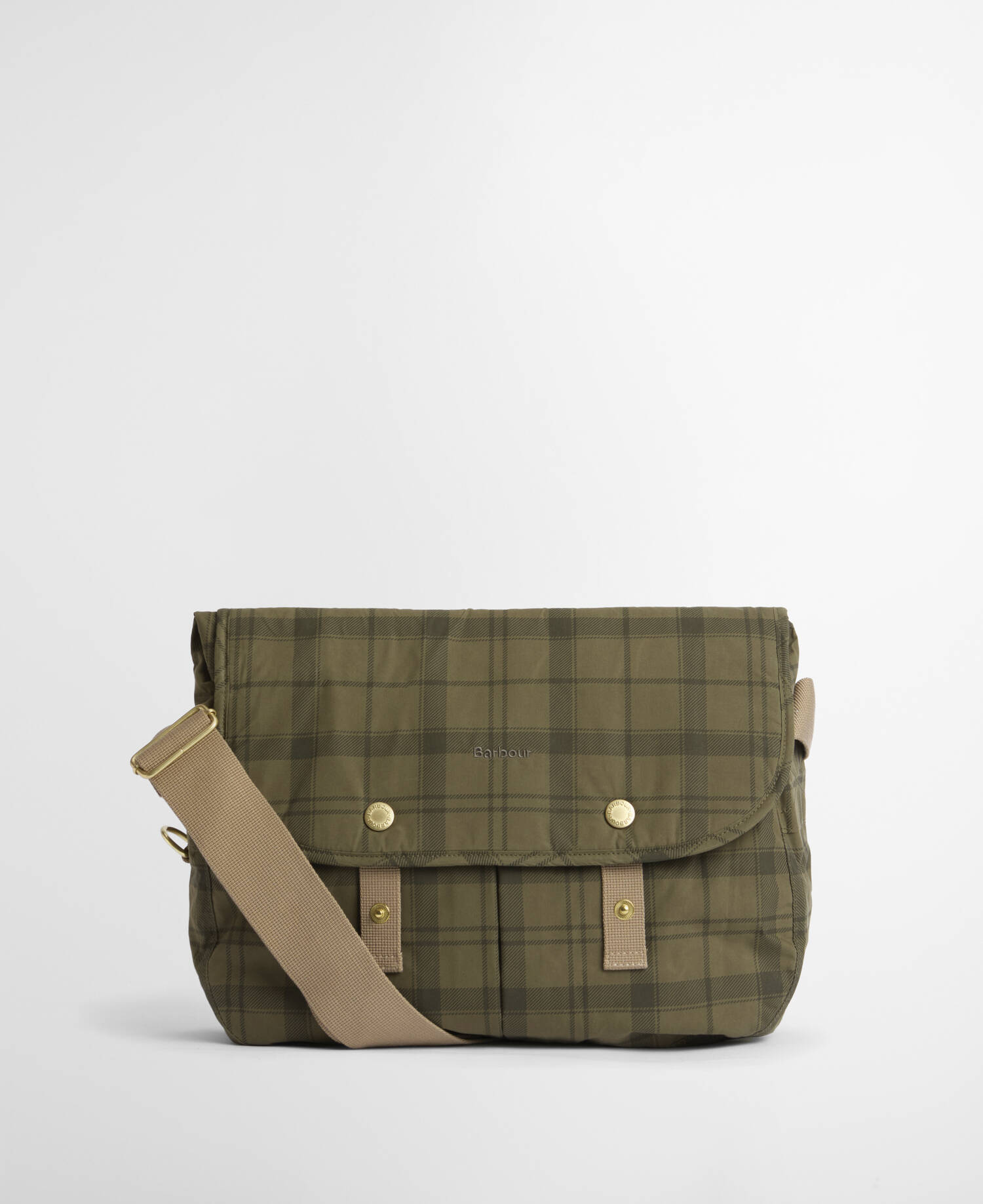 Transport Riever Crossbody Bag Dusky Green Tartan image number 0