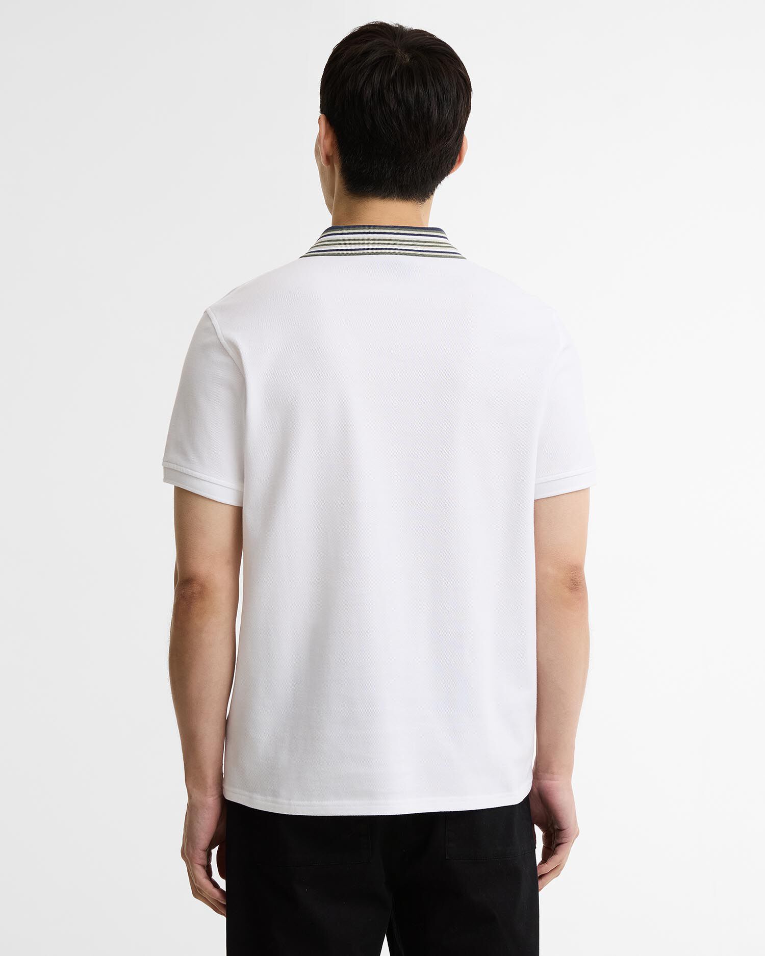 Poloshirt Neville Tipped White