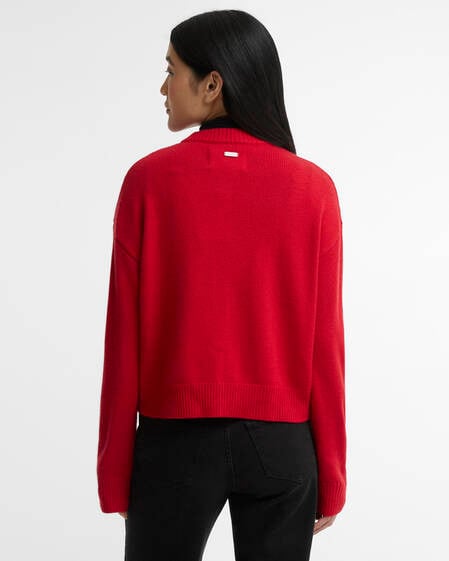 Woodhouse Wool-Blend Cardigan Crimson