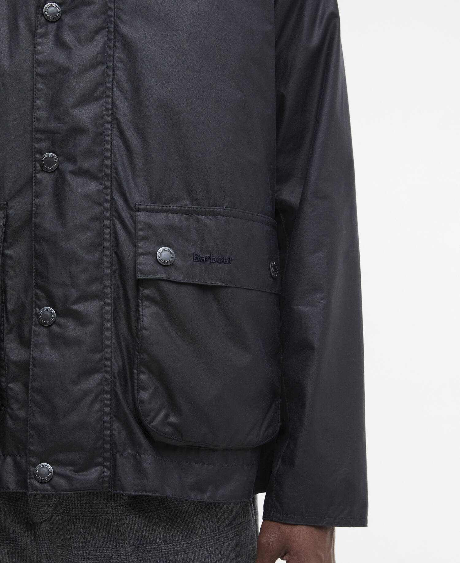 Modern Bedale Waxed Jacket Royal Navy/Highland Loch image number 4