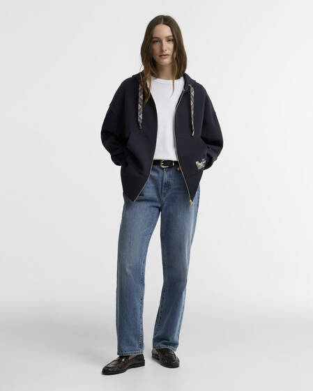 Barbour Hoodie Delilah Dark Navy