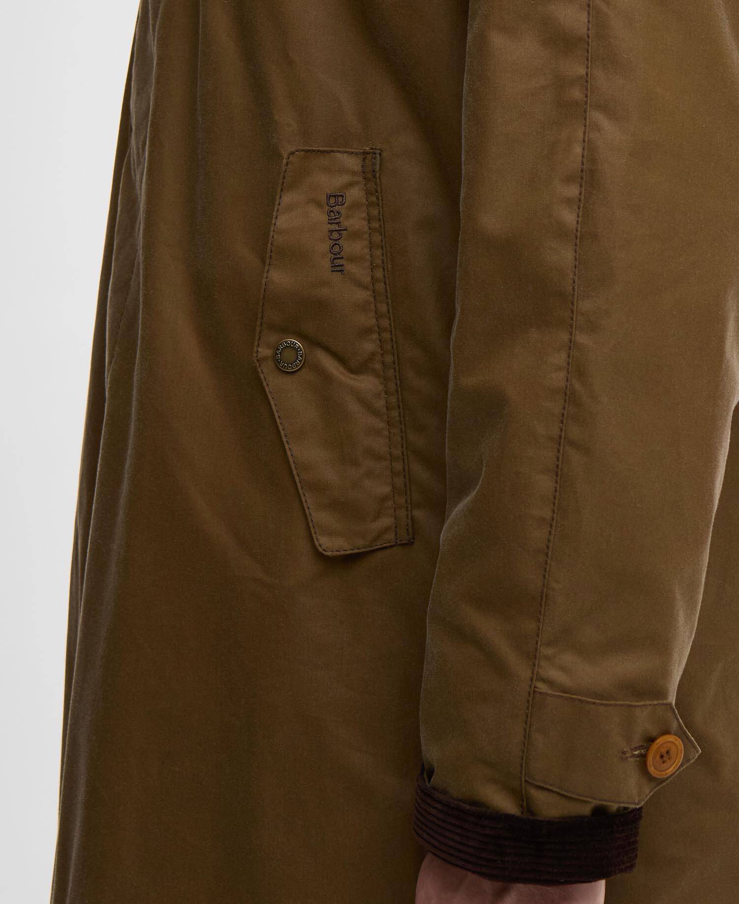 Barbour x Baracuta Tyne Waxed Car Coat Sandstone image number 5