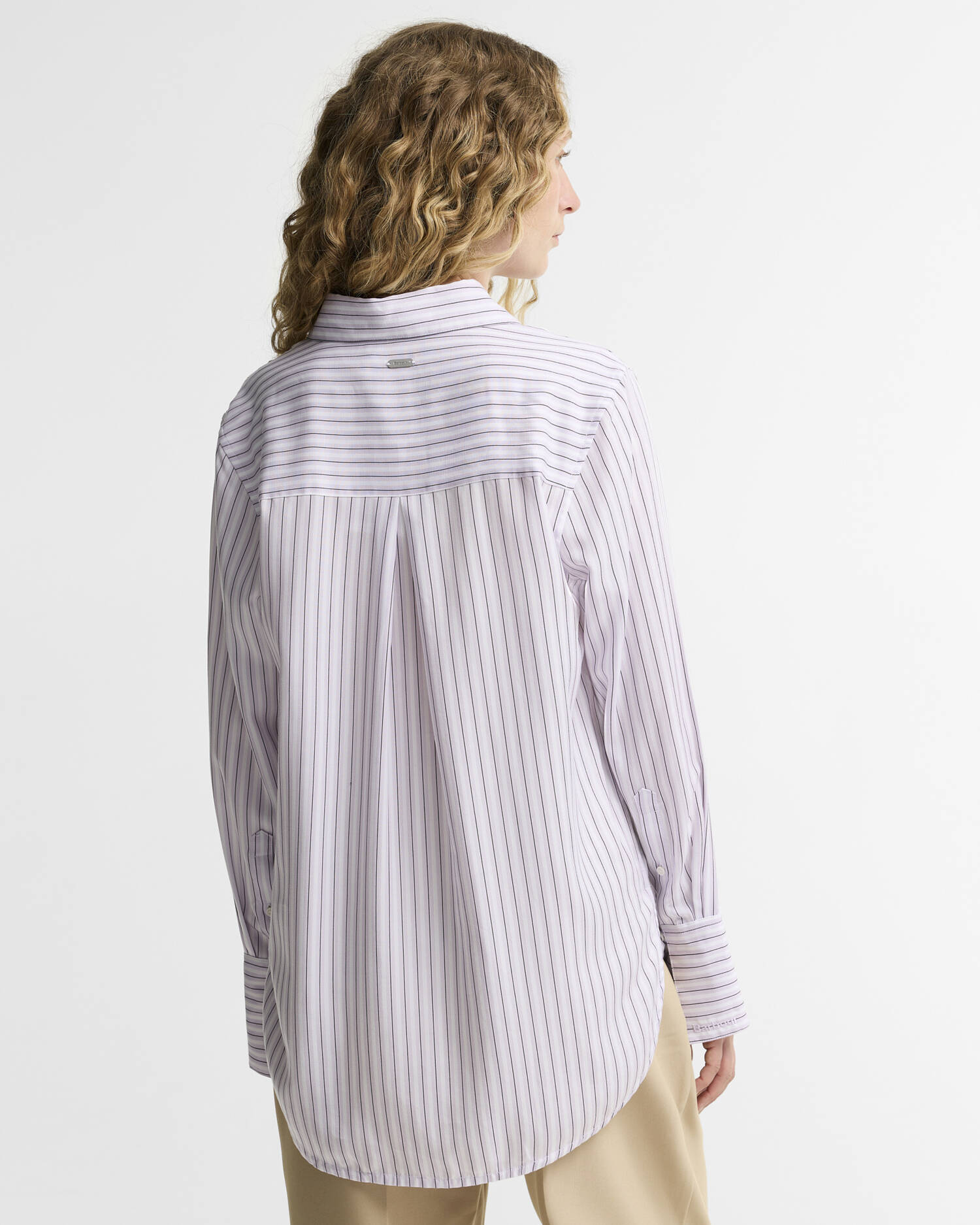 Evangeline Striped Relaxed Shirt Frosted Heather Stripe image number 2