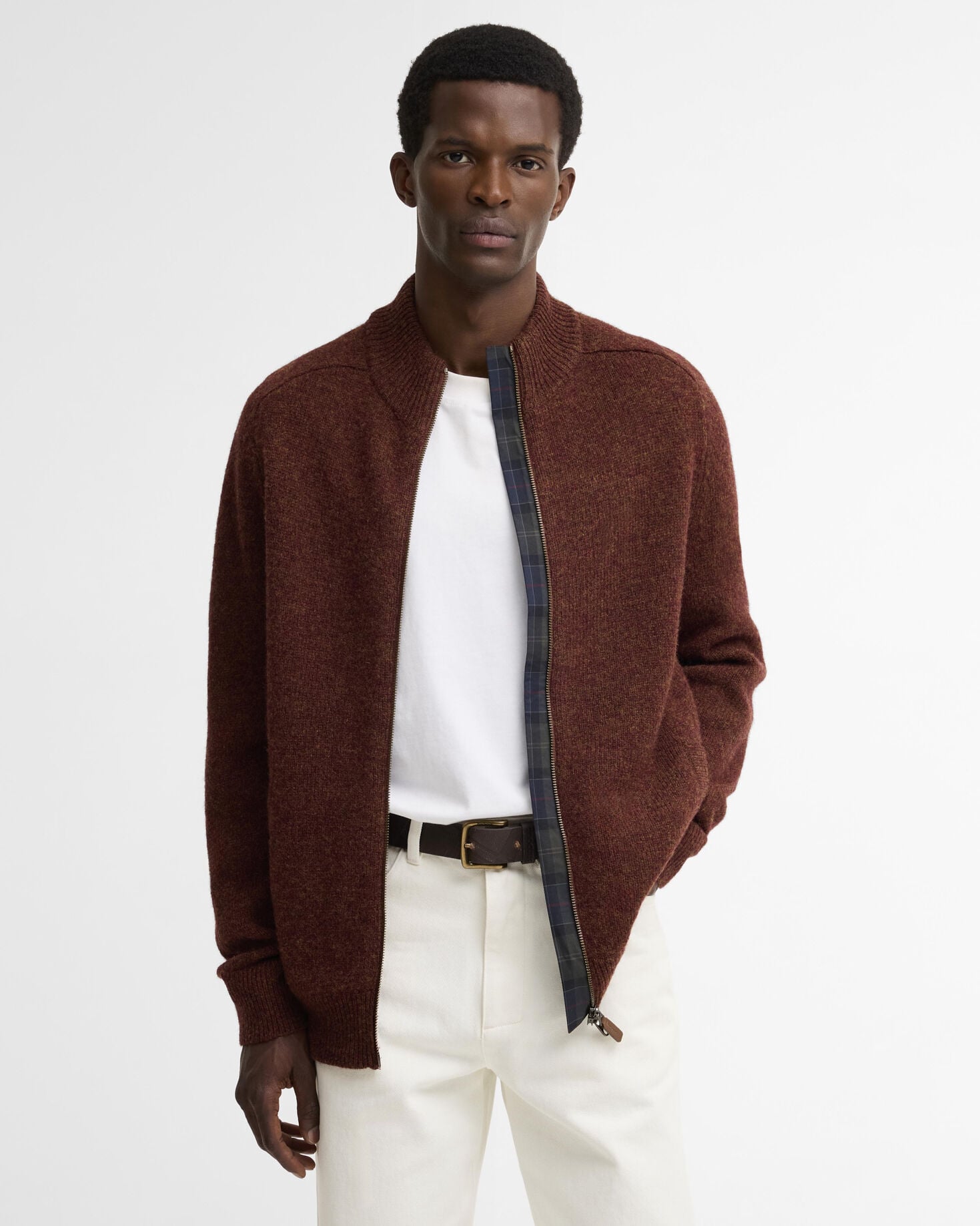 Talder Zip-Up Jumper Russet