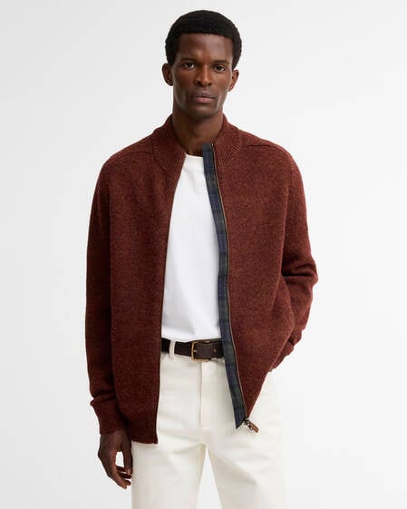 Talder Zip-Up Jumper Russet