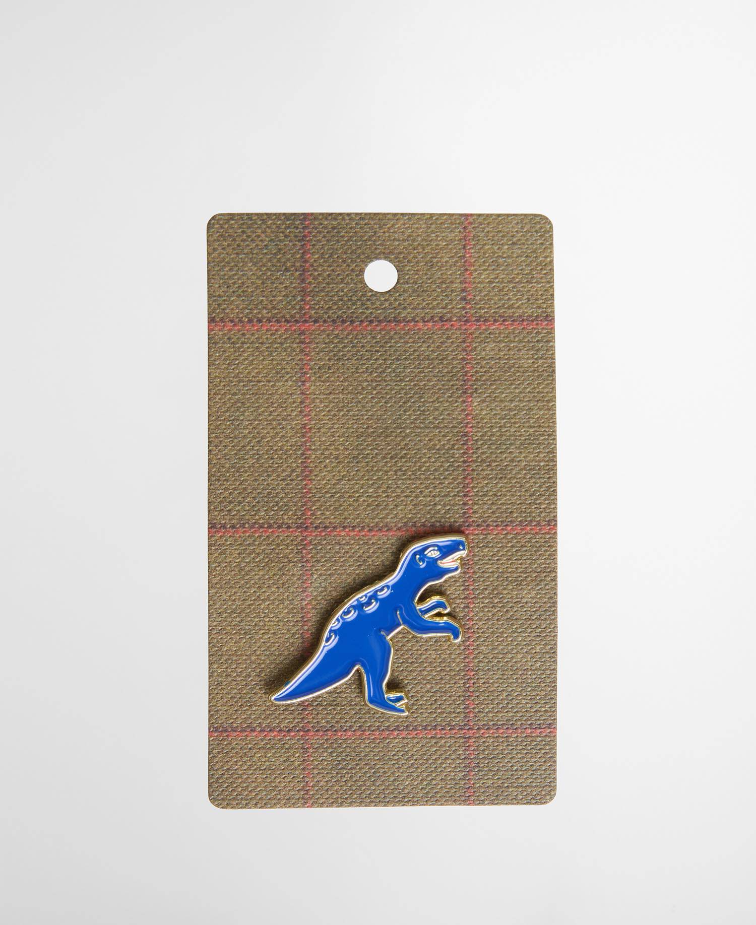Paul Smith Loves Barbour Pin Badge Blue Dinosaur image number 0