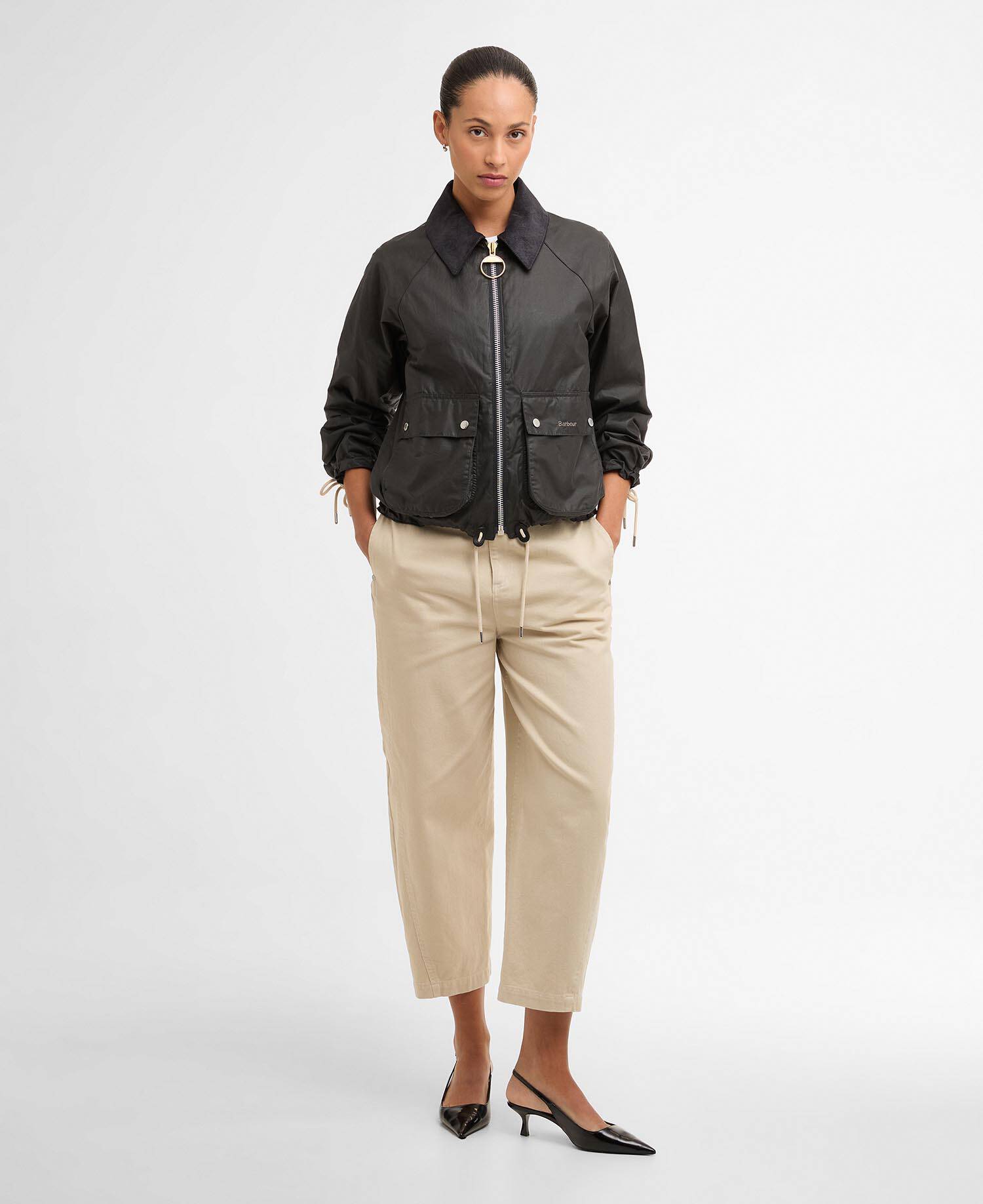 Marron Waxed Jacket Grey/Dress image number 1